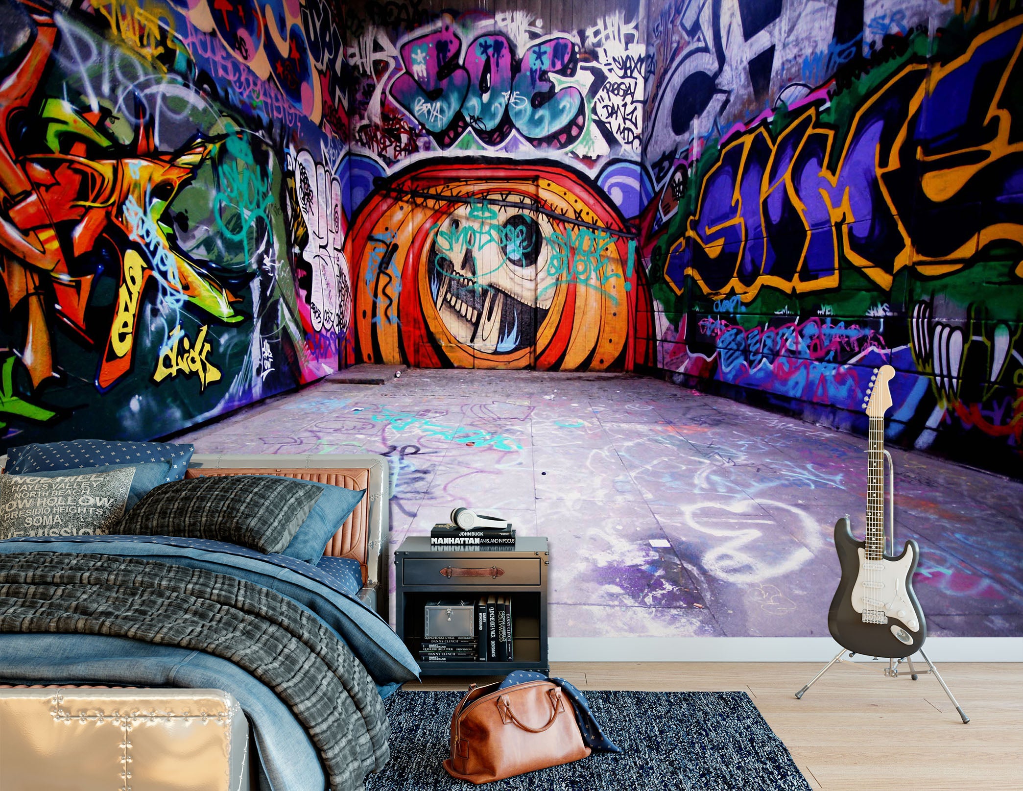 3D Color Graffiti 1631 Wall Murals