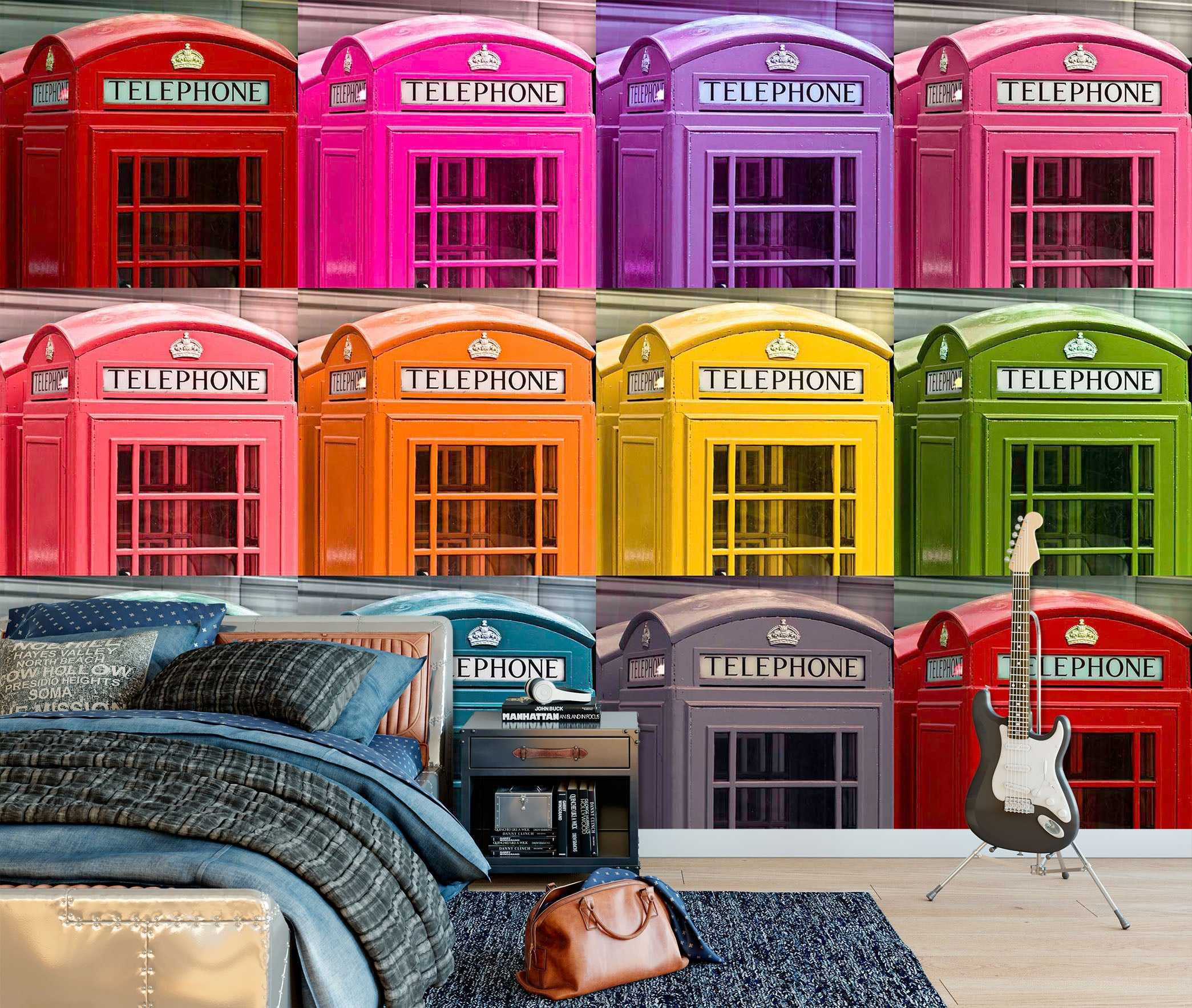 3D Color House 1403 Assaf Frank Wall Mural Wall Murals