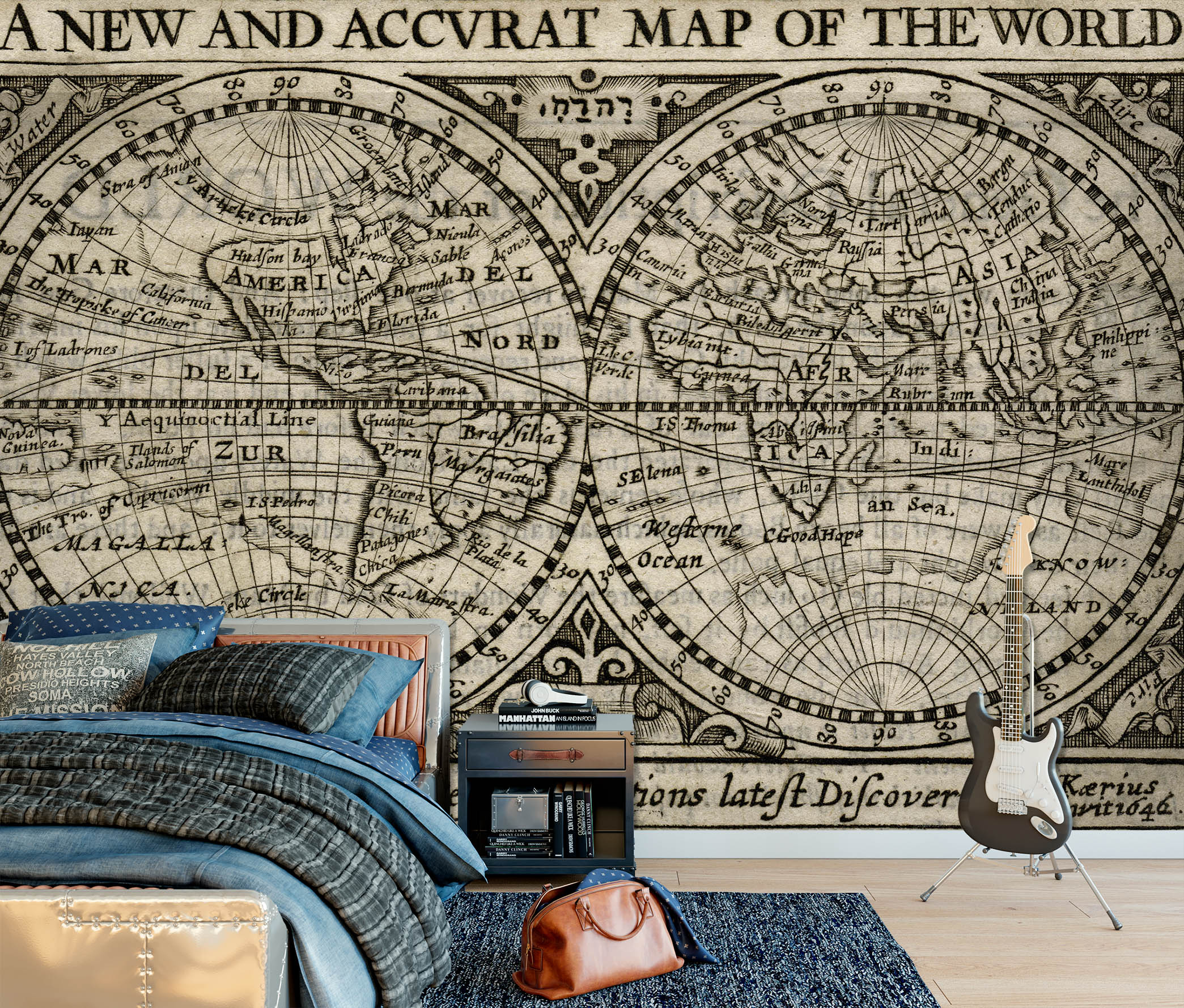 3D Precision Painting 2025 World Map Wall Murals