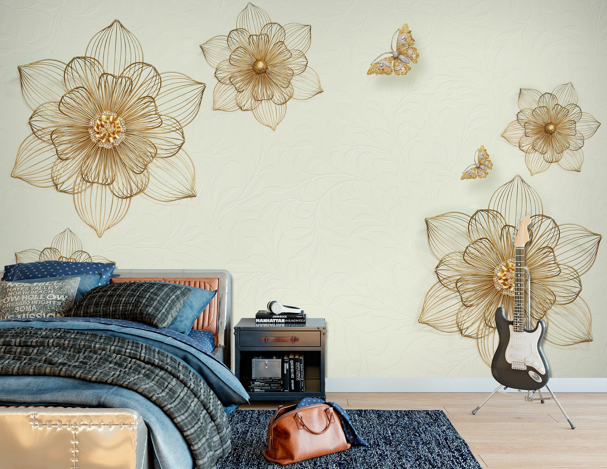 3D Petal Line 1533 Wall Murals