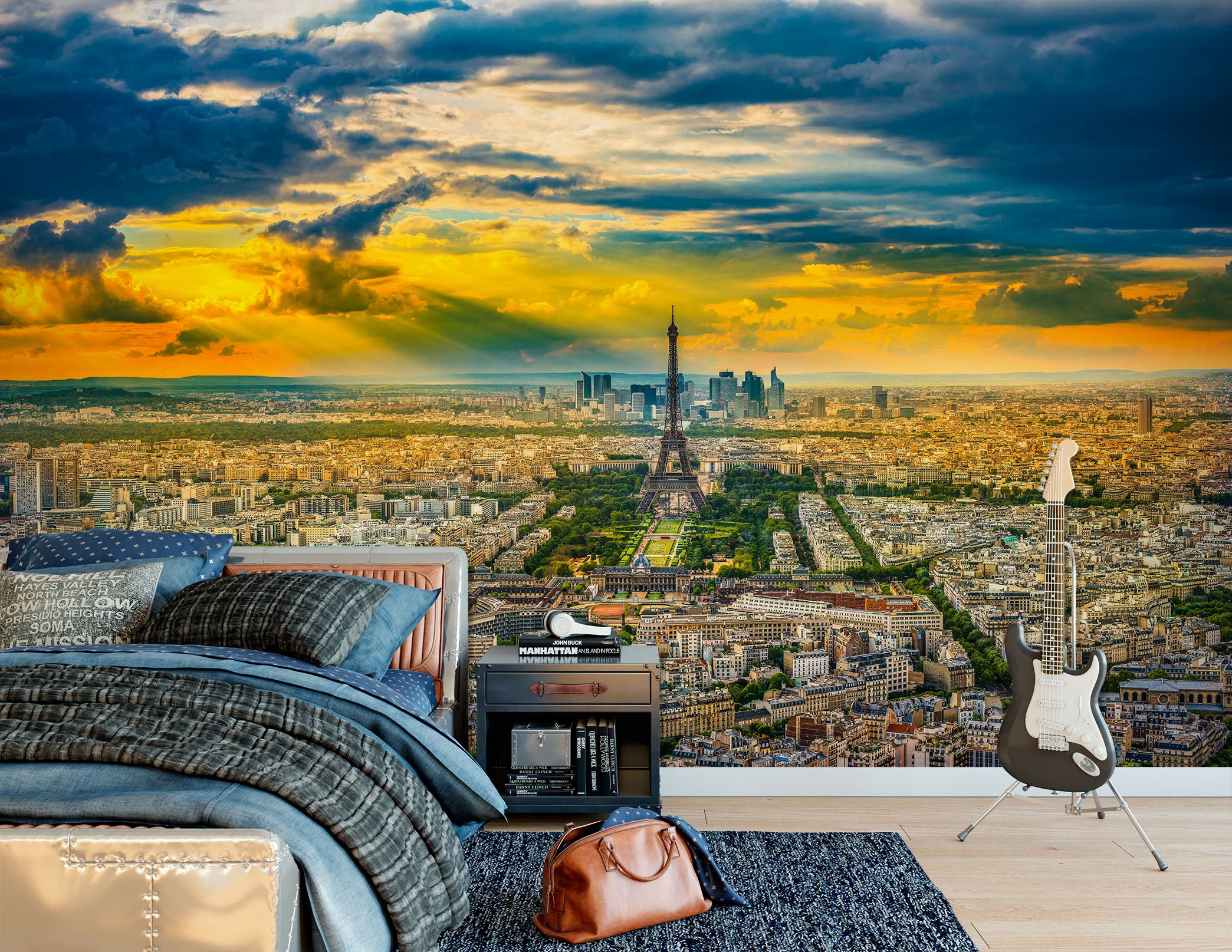 3D Sunset City 1409 Marco Carmassi Wall Mural Wall Murals
