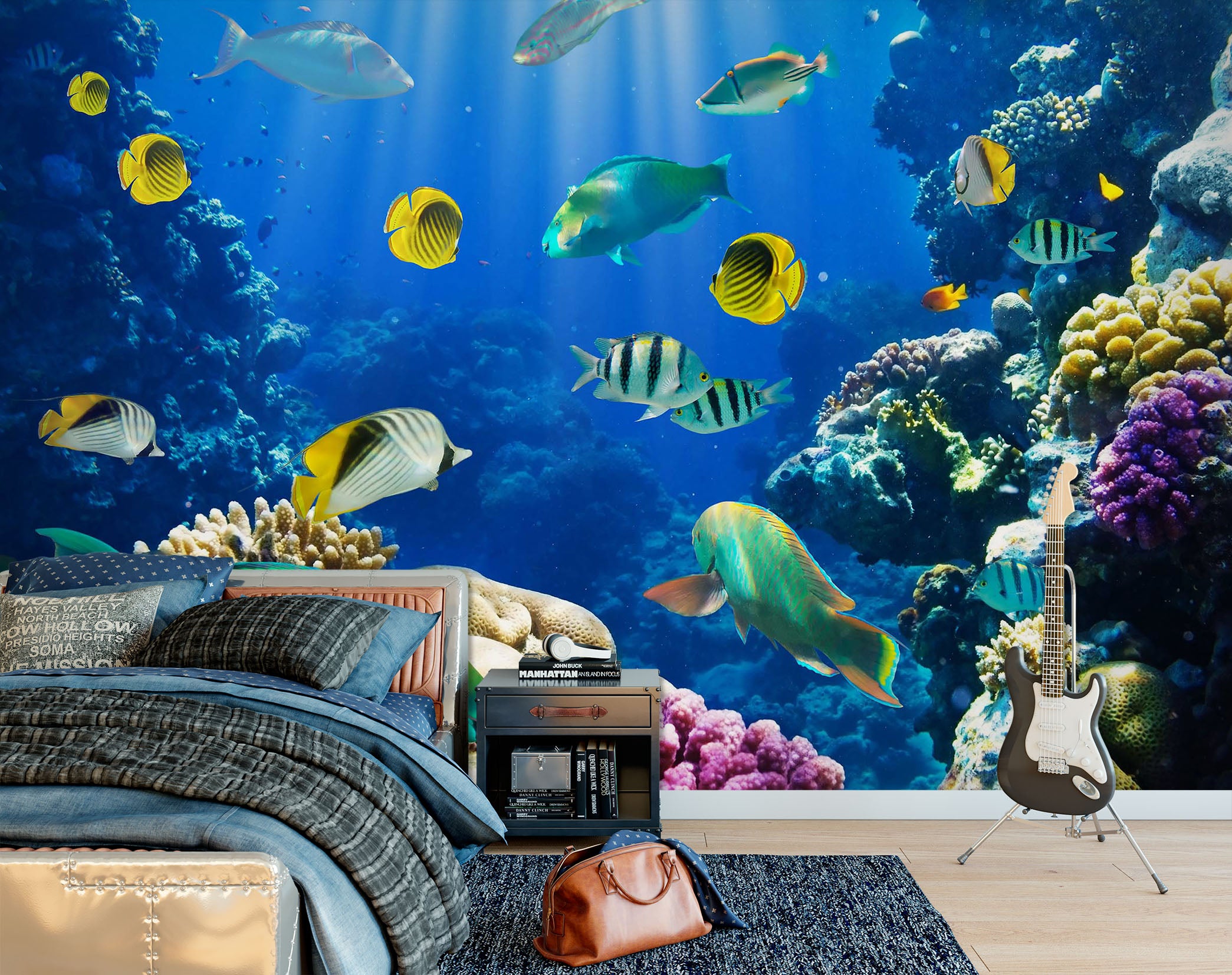 3D Undersea Fish 1705 Wall Murals