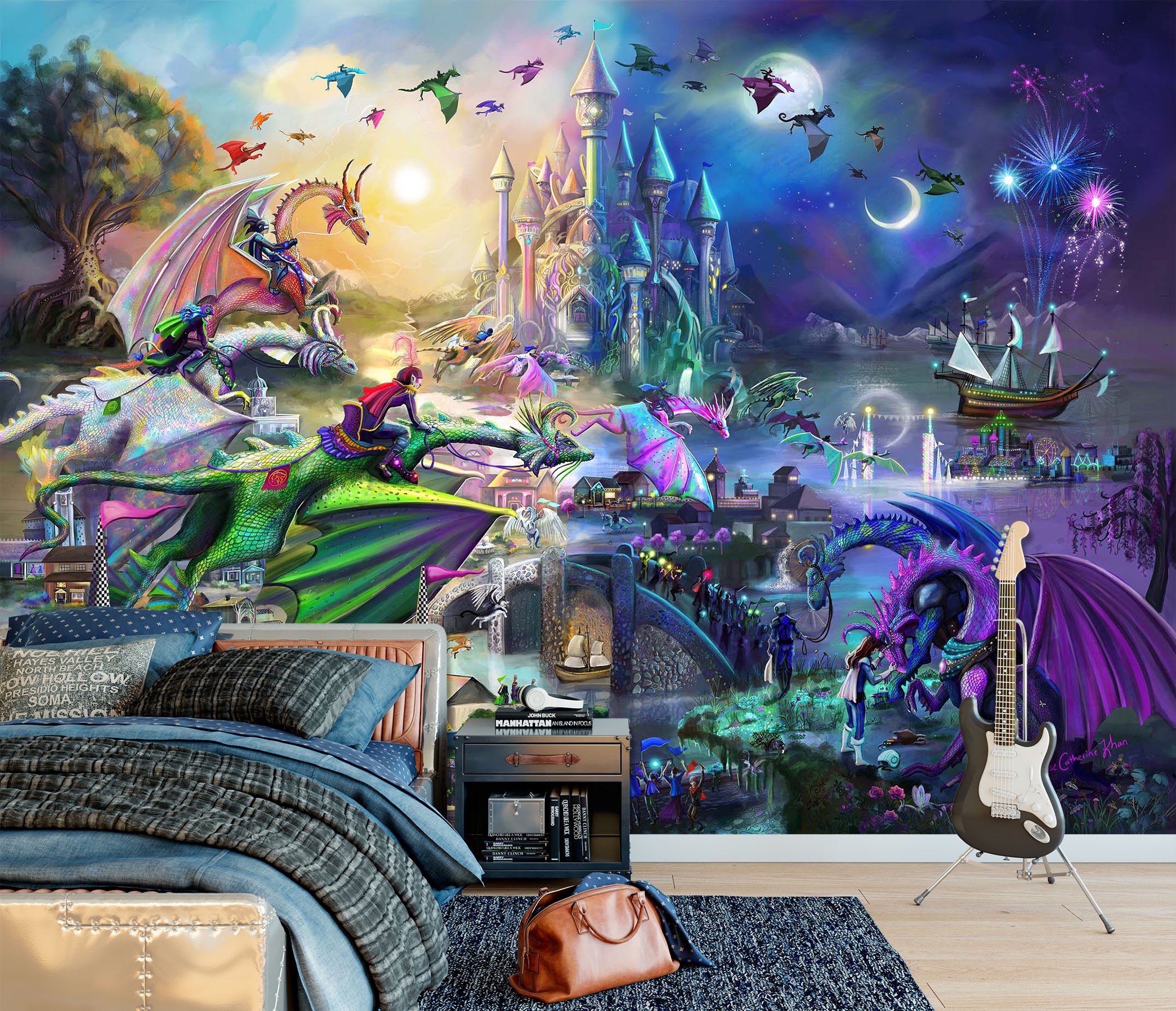 3D Mysterious World 1408 Rose Catherine Khan Wall Mural Wall Murals
