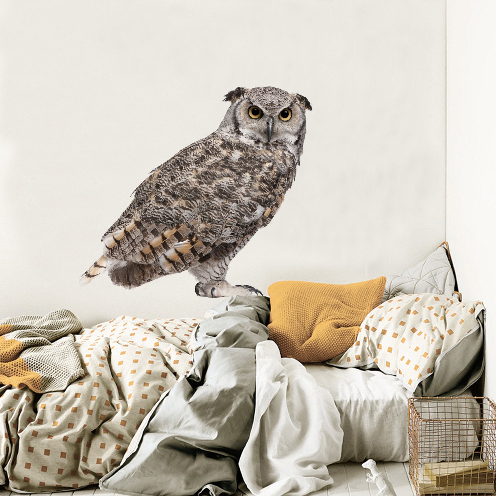 3D Owl 206 Animals Wall Stickers Wallpaper AJ Wallpaper 
