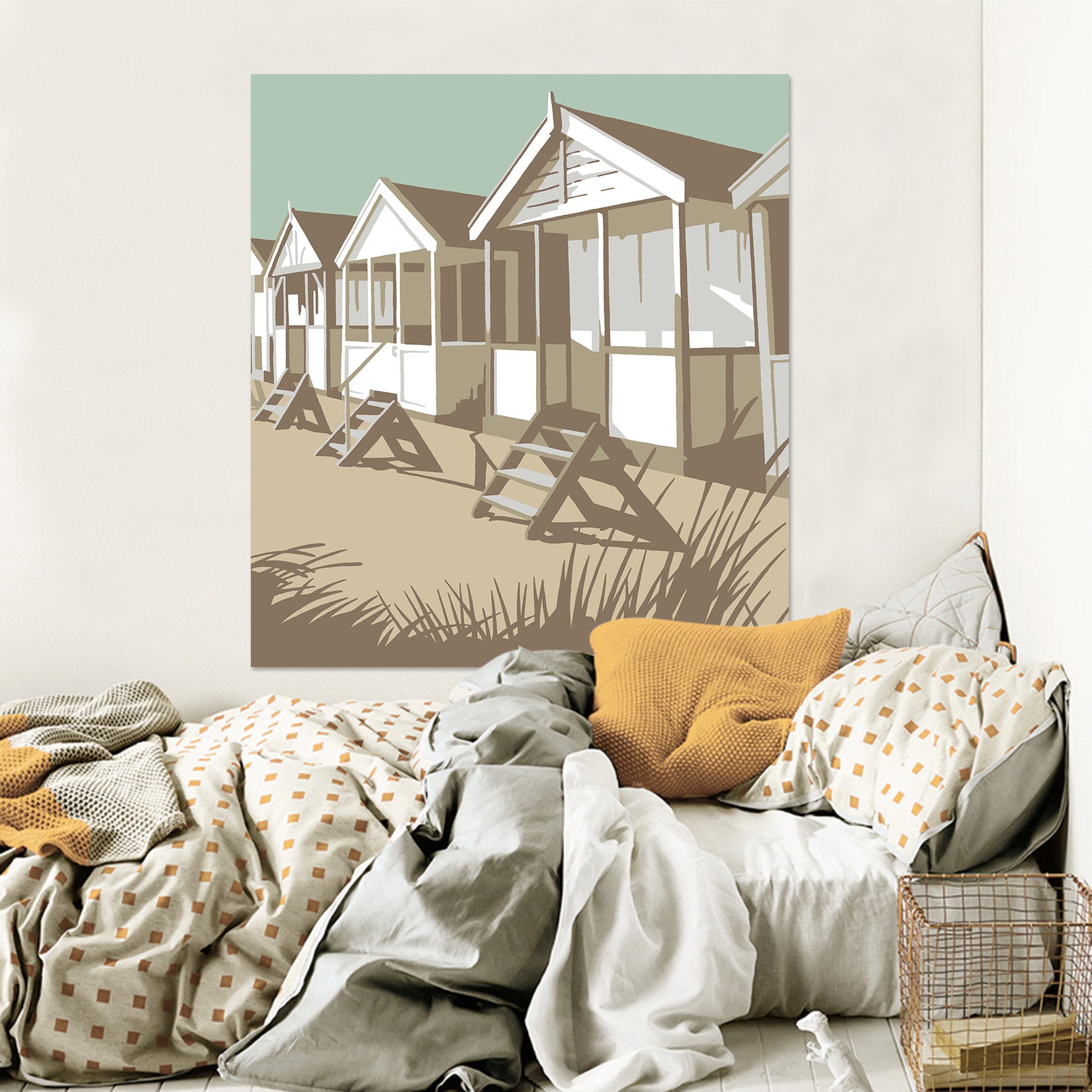 3D Southwold Huts 064 Steve Read Wall Sticker