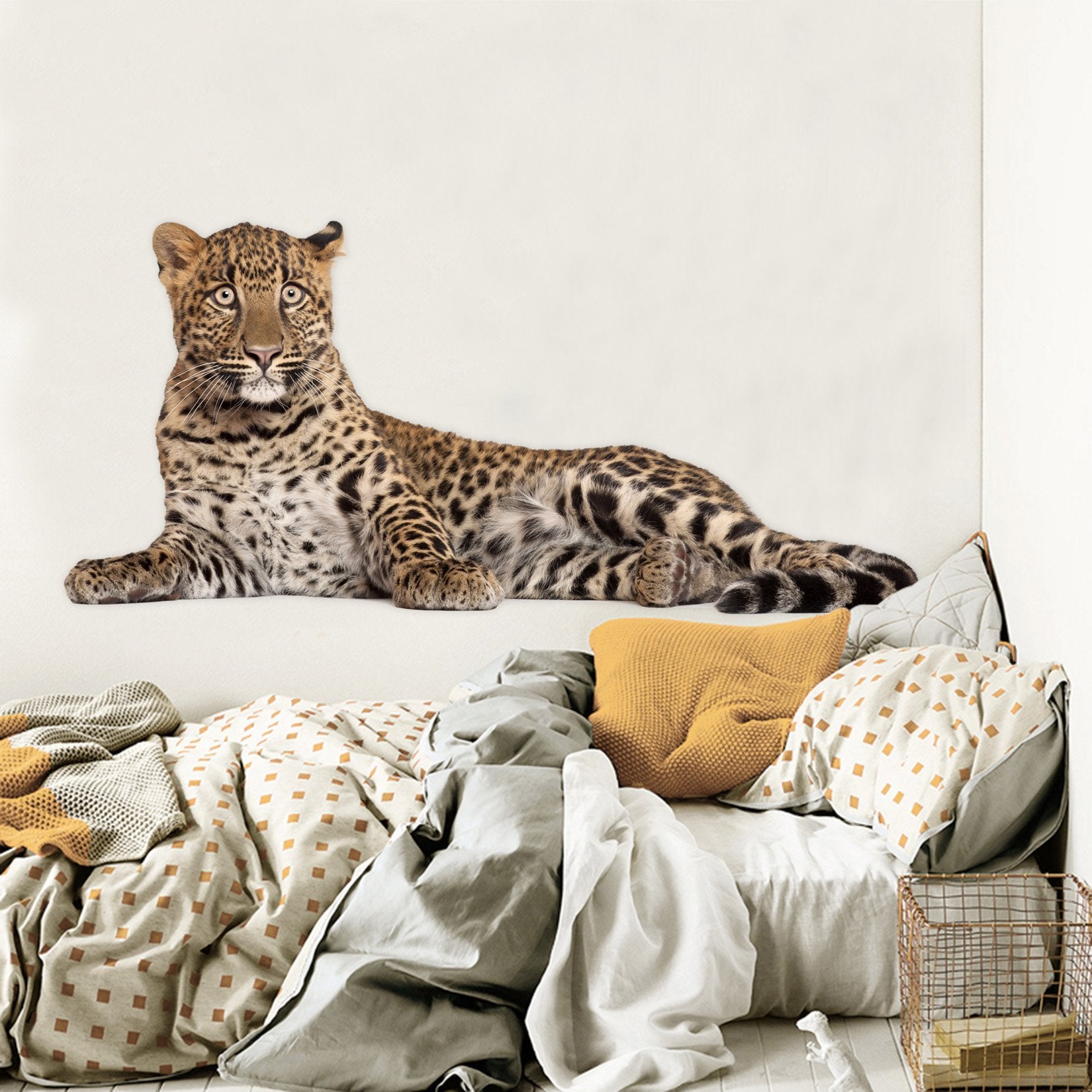 3D The Leopard Is Watching You 043 Animals Wall Stickers Wallpaper AJ Wallpaper 