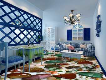 3D Cobblestone Red 005 Floor Mural Wallpaper AJ Wallpaper 2 