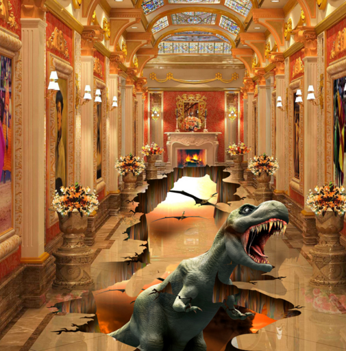 3D Dinosaur World 381 Floor Mural  Wallpaper Murals Rug & Mat Print Epoxy waterproof bath floor