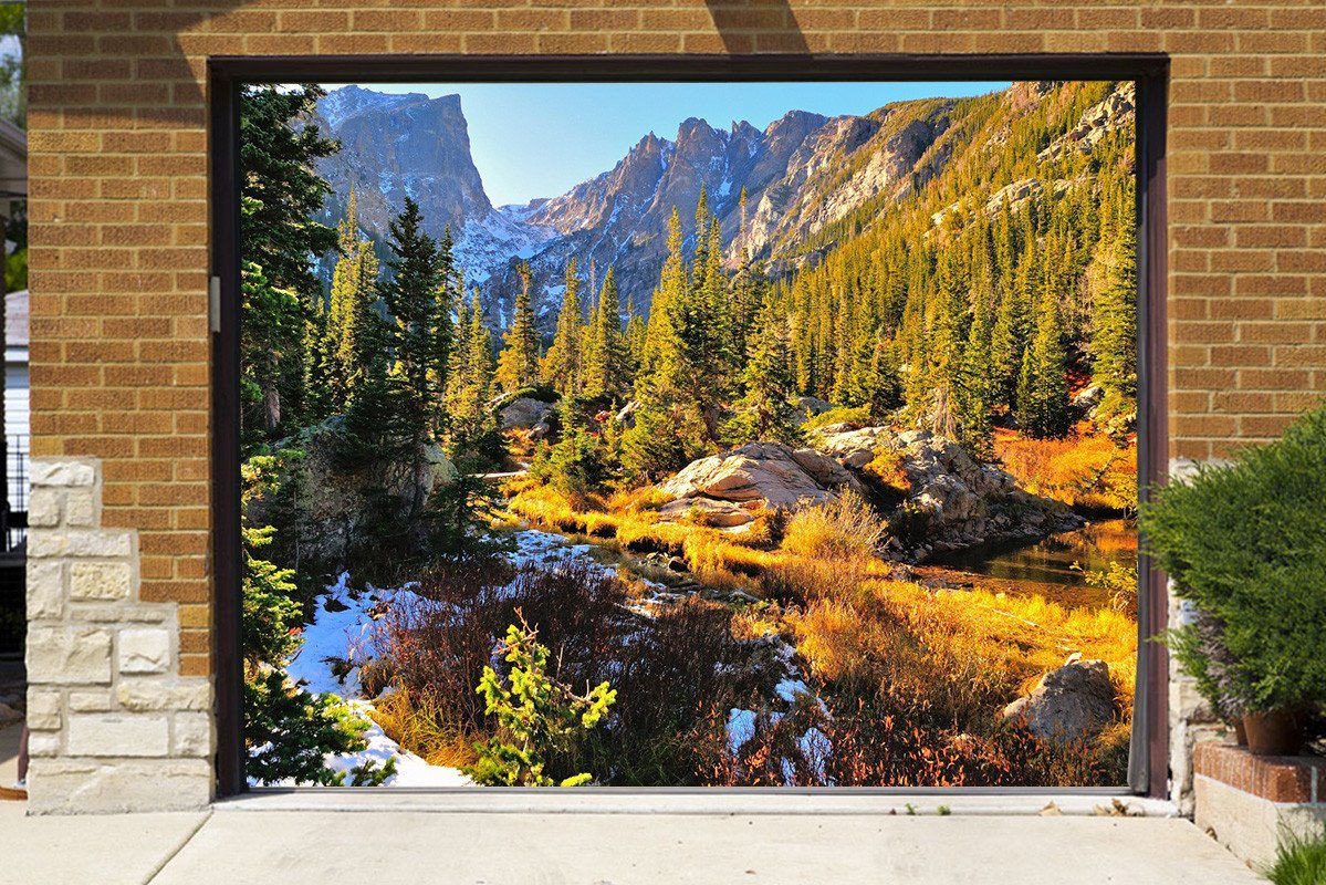 3D Snow Mountain Forest 134 Garage Door Mural Wallpaper AJ Wallpaper 