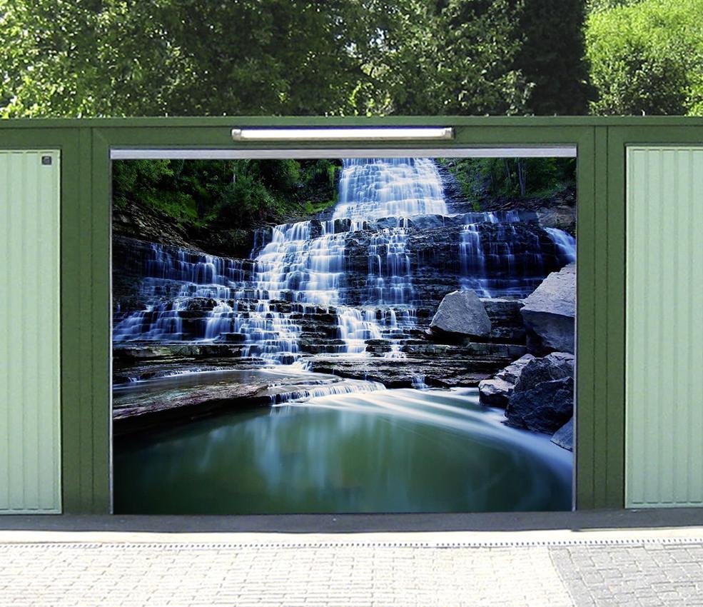 3D Waterfalls Rocks 211 Garage Door Mural Wallpaper AJ Wallpaper 