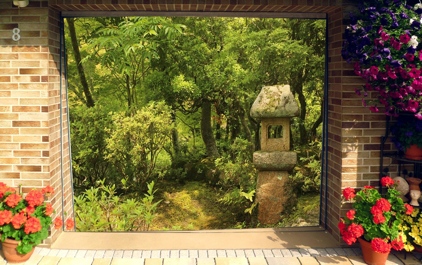 3D Green Forest 166 Garage Door Mural Wallpaper AJ Wallpaper 