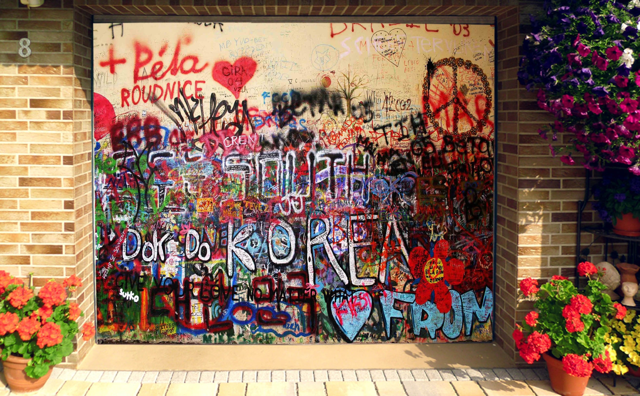 3D Colorful Graffiti 460 Garage Door Mural Wallpaper AJ Wallpaper 