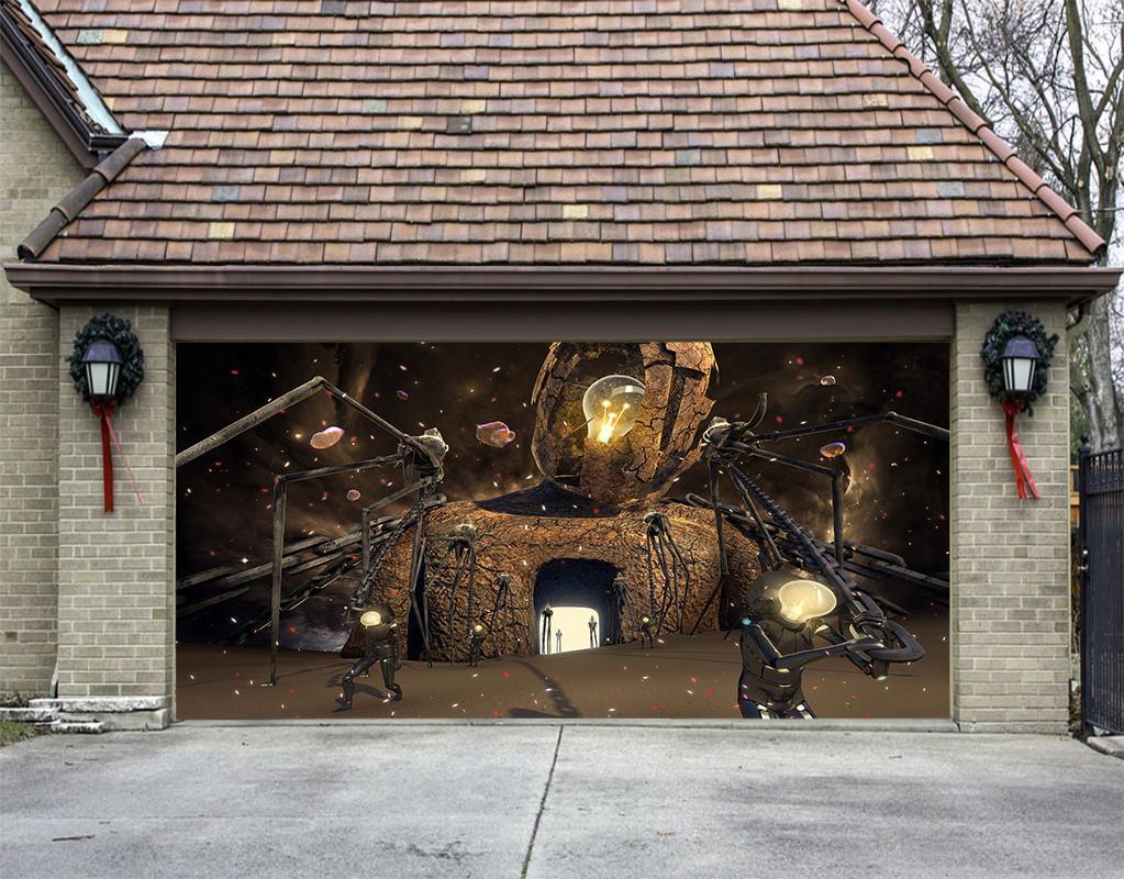 3D Light Bulbs People 184 Garage Door Mural Wallpaper AJ Wallpaper 