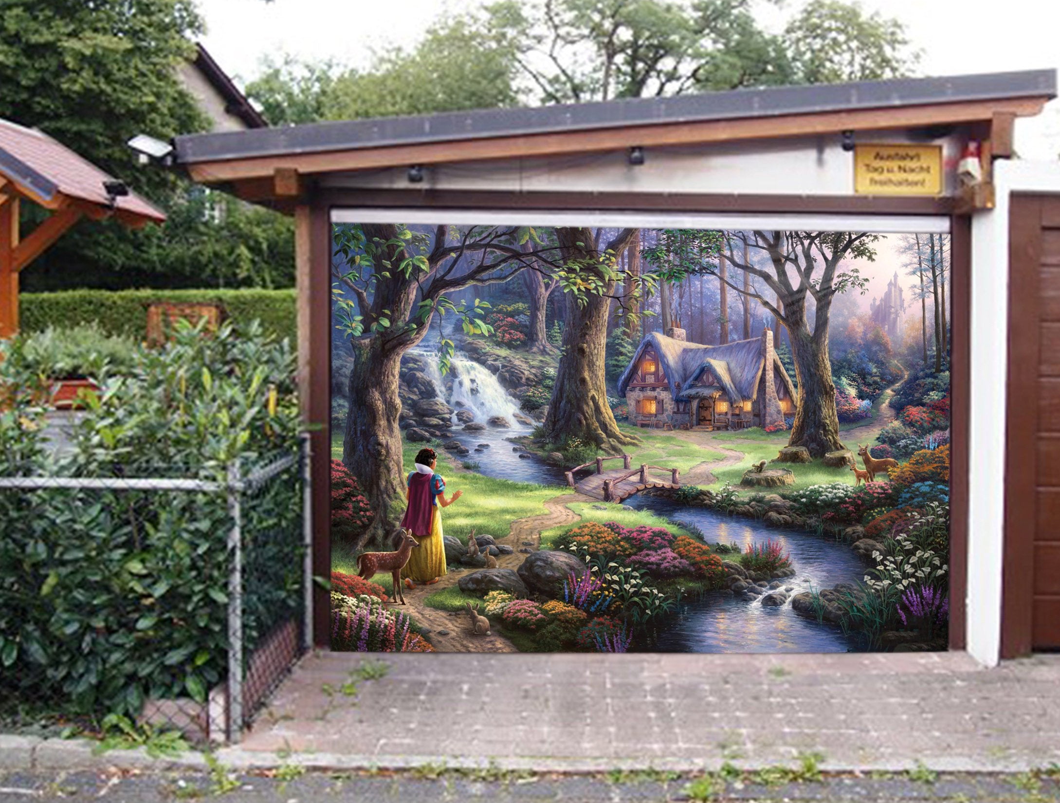 3D Wooden Road Signs 53 Door Mural