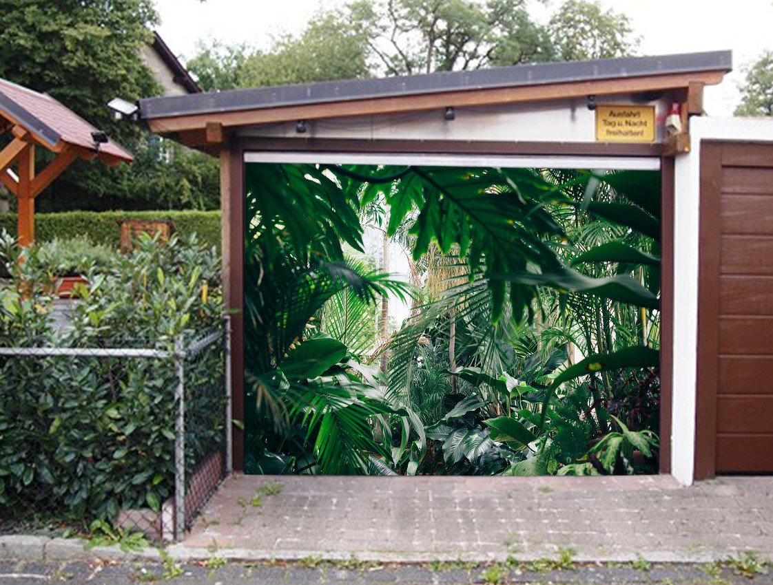 3D Lush Green Plants 276 Garage Door Mural Wallpaper AJ Wallpaper 