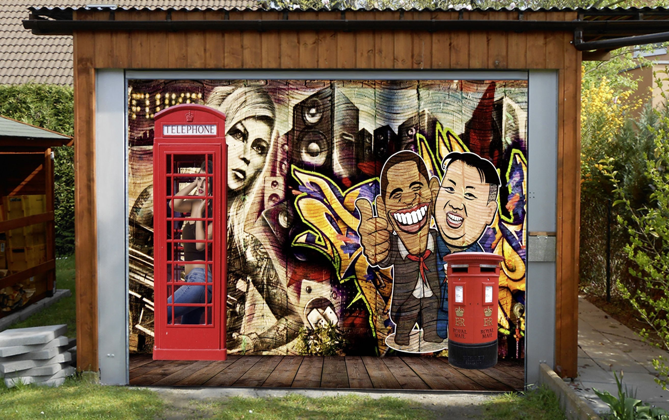 3D Fancy Graffiti 474 Garage Door Mural Wallpaper AJ Wallpaper 