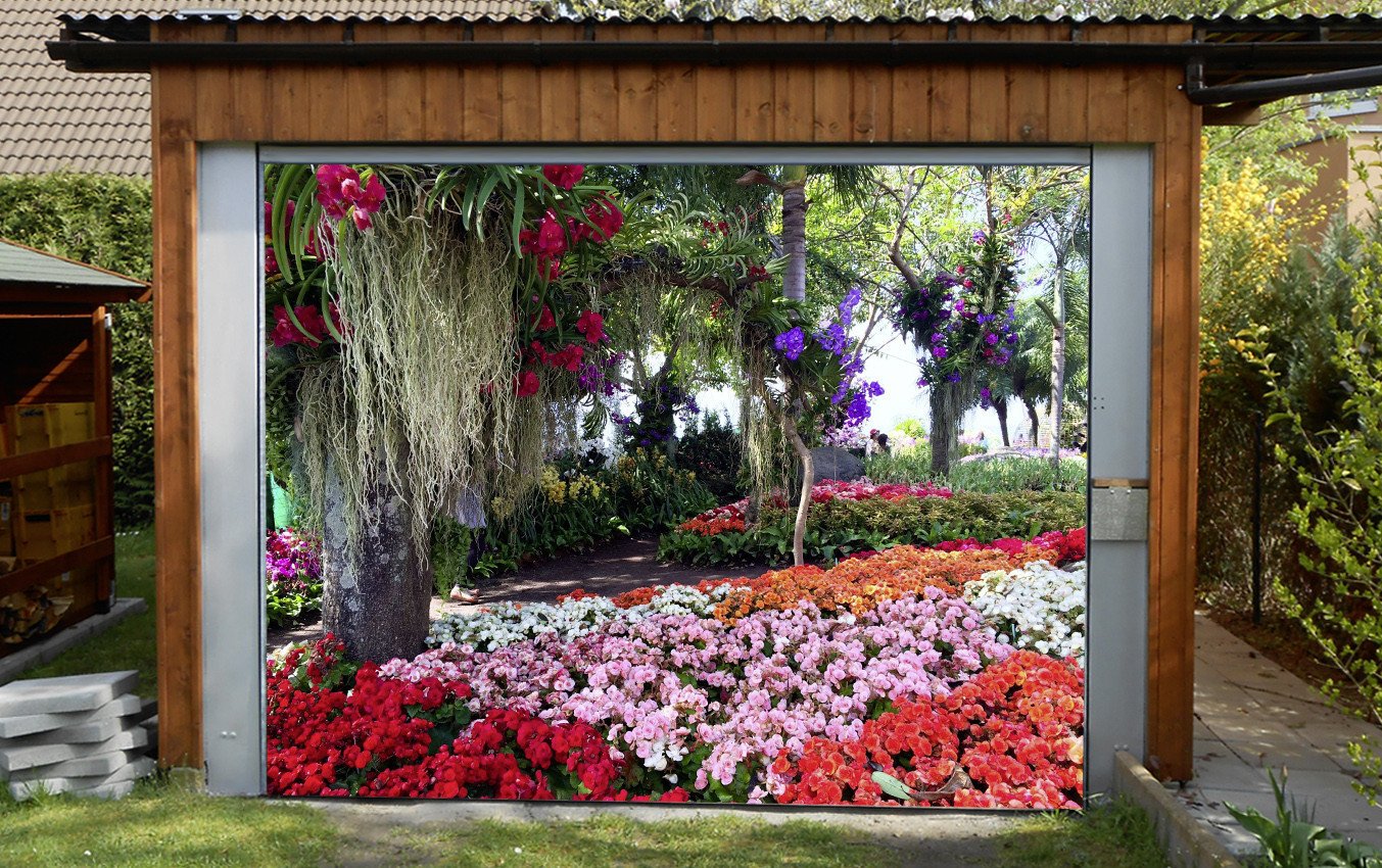 3D Pretty Flowers 120 Garage Door Mural Wallpaper AJ Wallpaper 