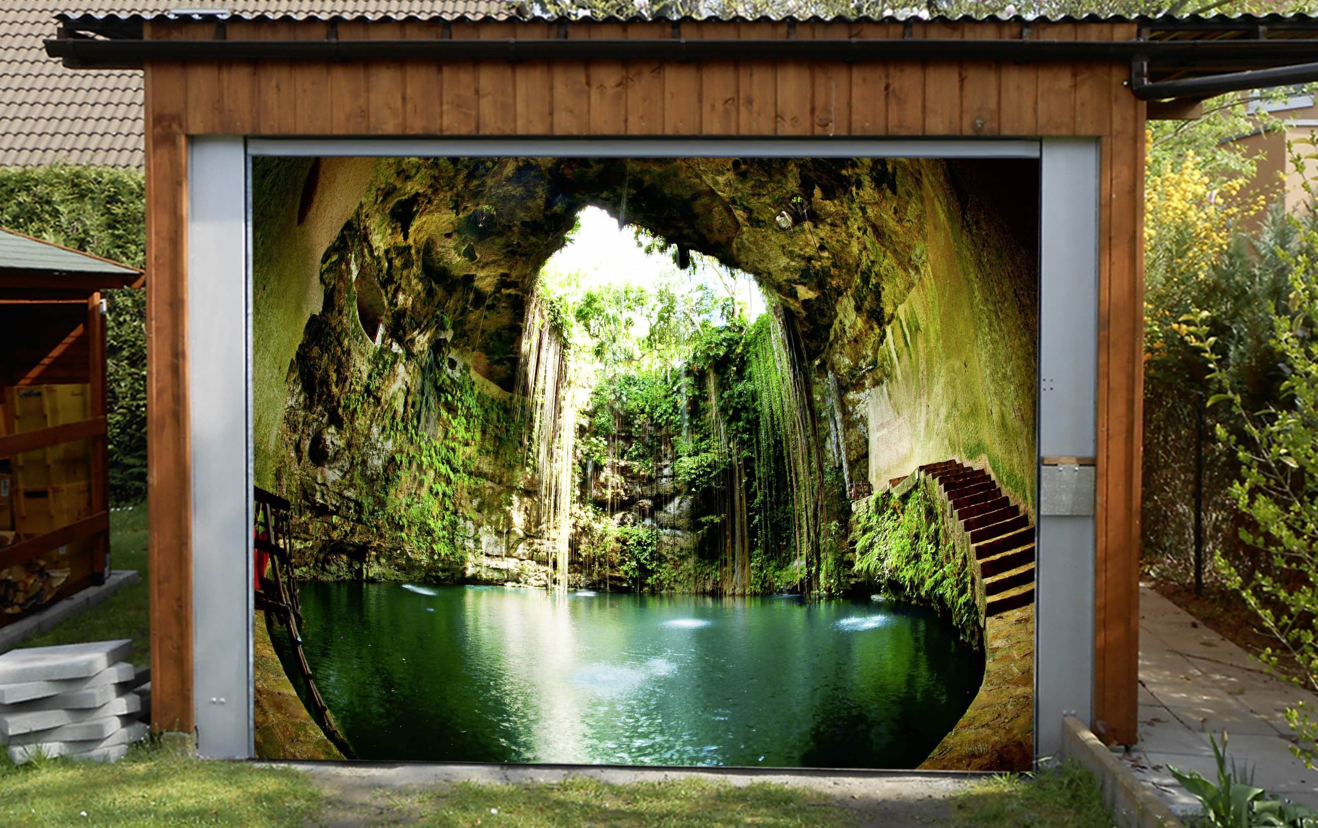 3D Deep Lake Scenery 349 Garage Door Mural Wallpaper AJ Wallpaper 