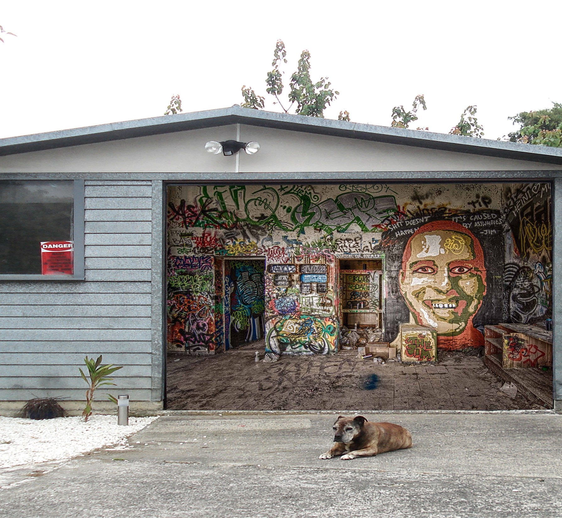 3D Houses Walls Dense Graffiti 338 Garage Door Mural Wallpaper AJ Wallpaper 