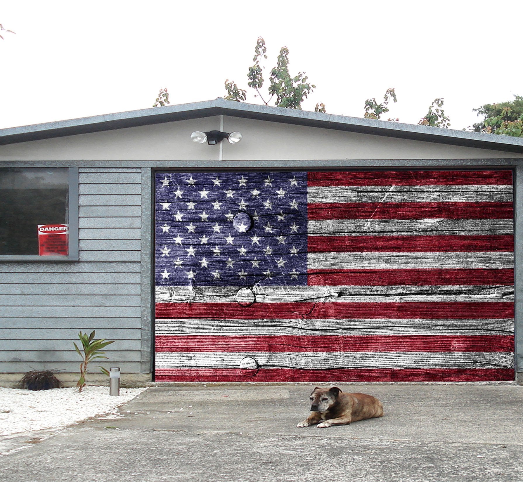 3D Wood Boards American Flag 457 Garage Door Mural Wallpaper AJ Wallpaper 