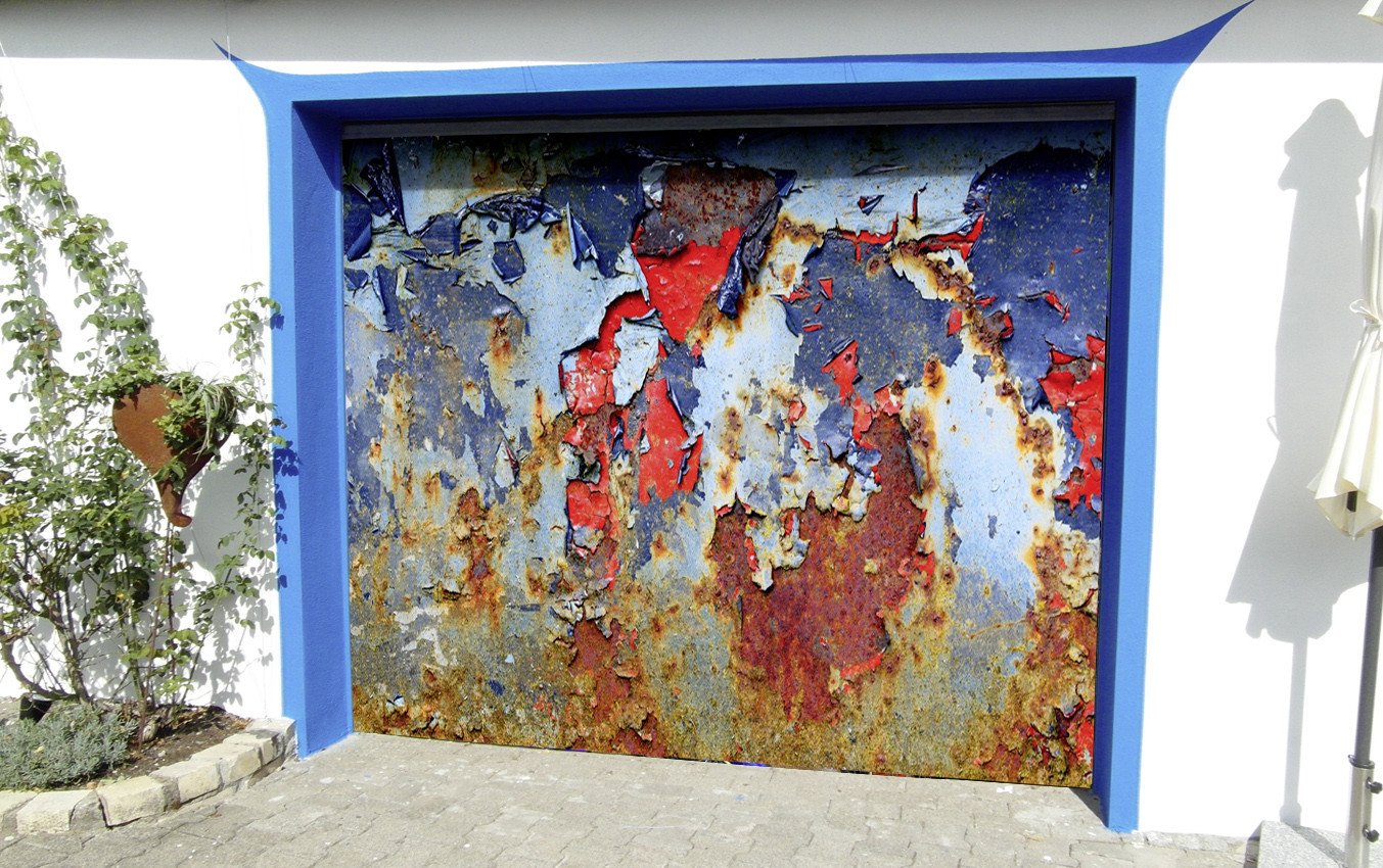 3D Rusty Iron Plate 251 Garage Door Mural Wallpaper AJ Wallpaper 
