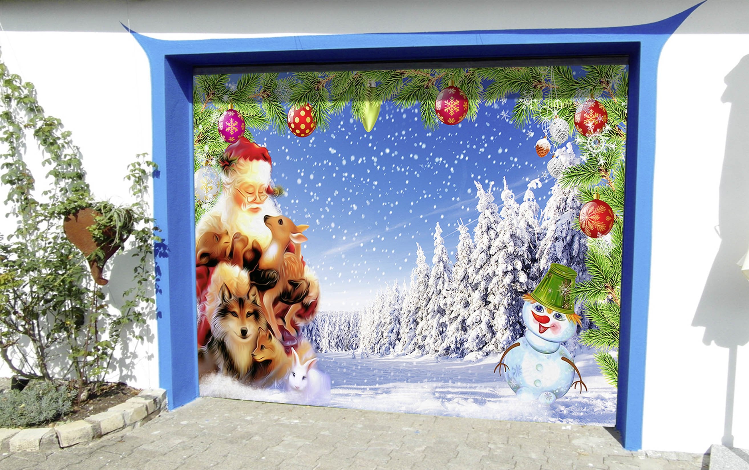 3D Santa Claus 433 Garage Door Mural Wallpaper AJ Wallpaper 