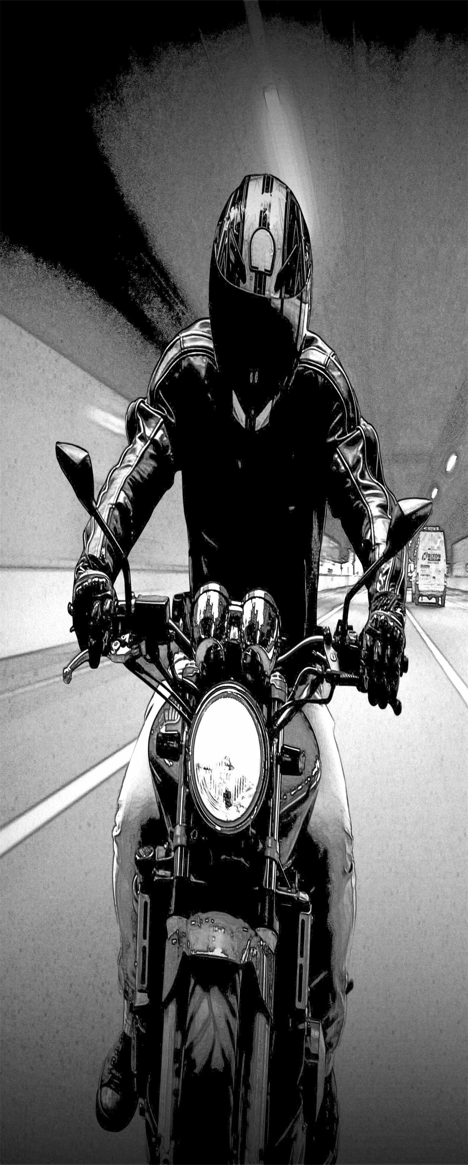 3D Motorcycle Rider 1152 Stair Risers Wallpaper AJ Wallpaper 
