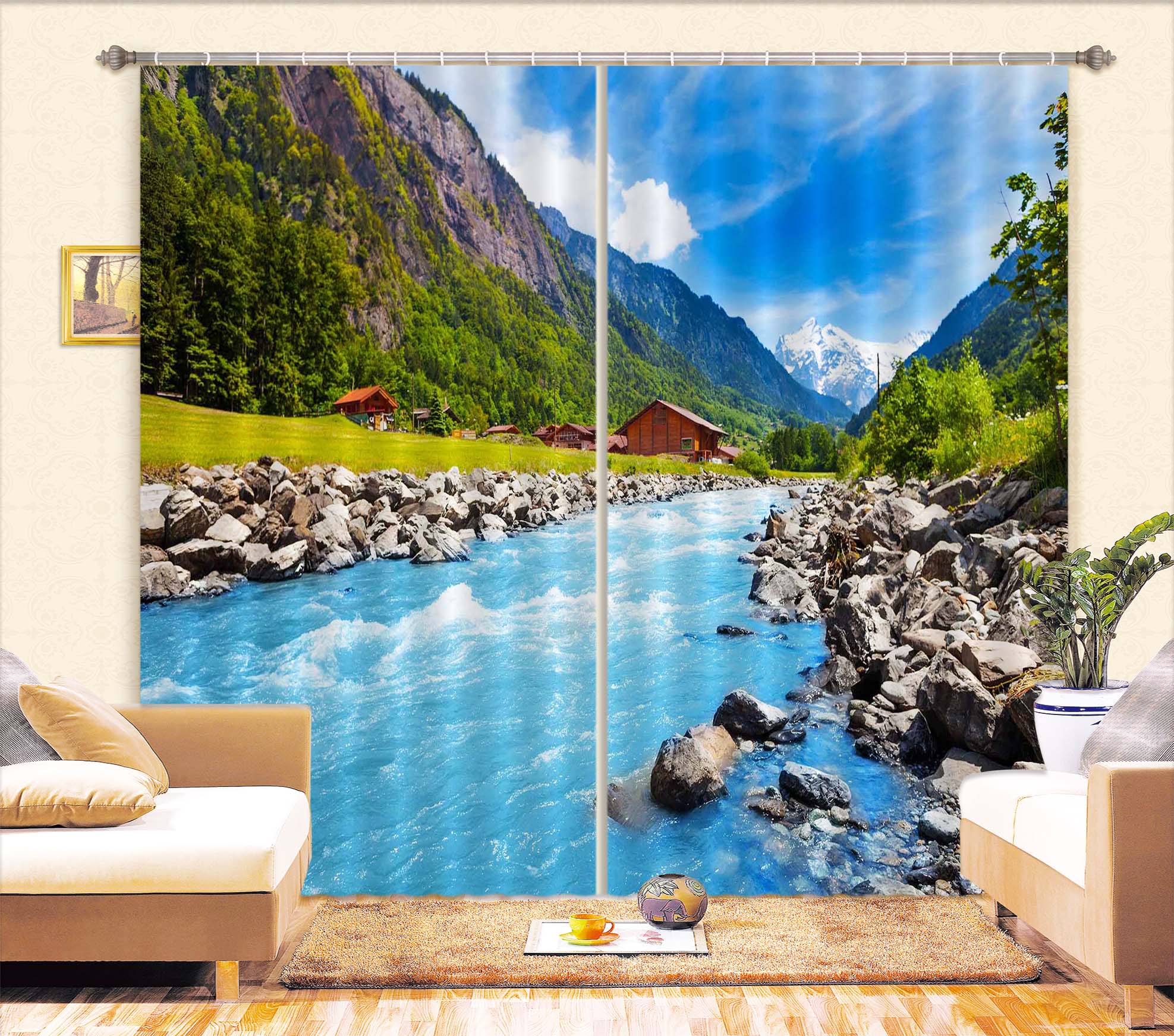 3D Valley River 807 Curtains Drapes