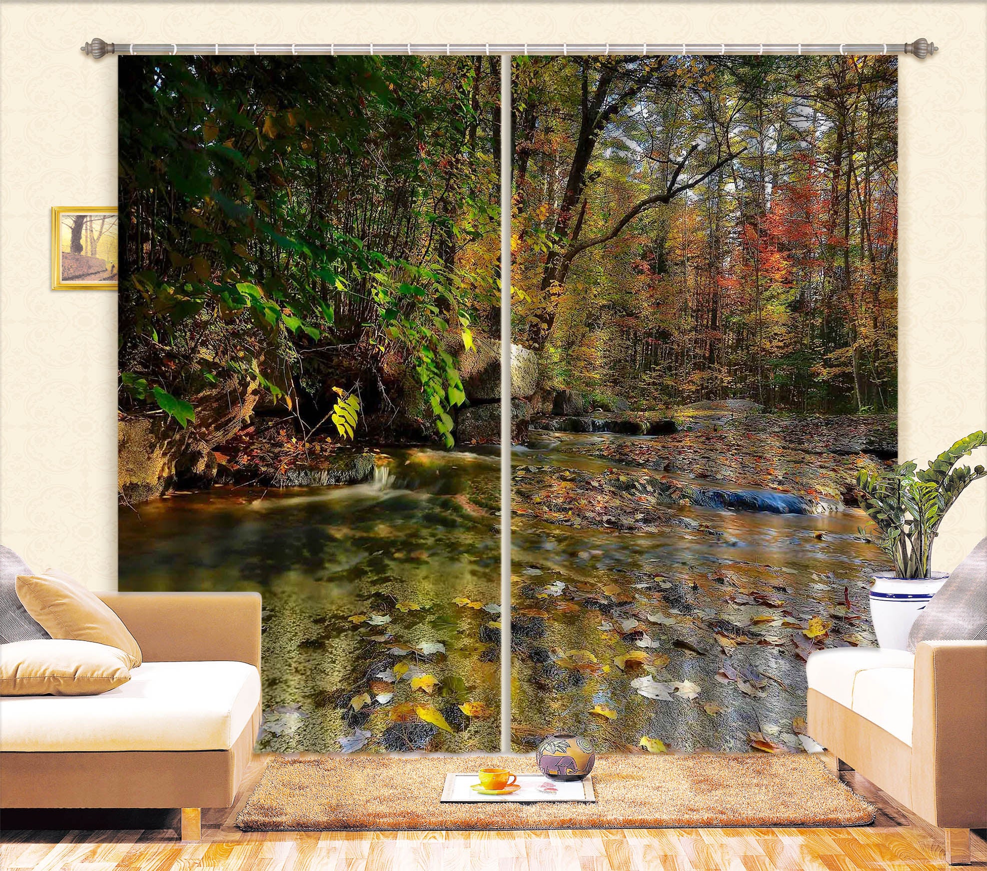 3D Woods Creek 62164 Kathy Barefield Curtain Curtains Drapes