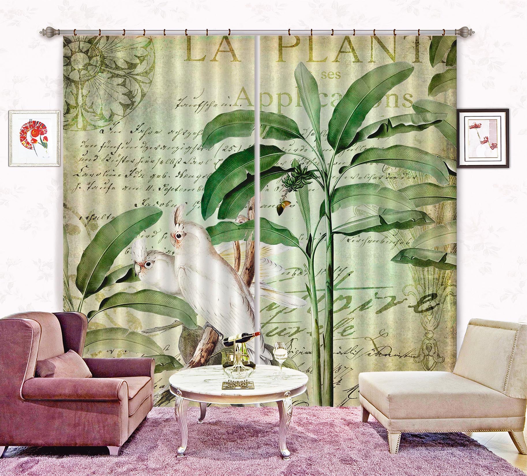 3D White Bird 070 Andrea haase Curtain Curtains Drapes