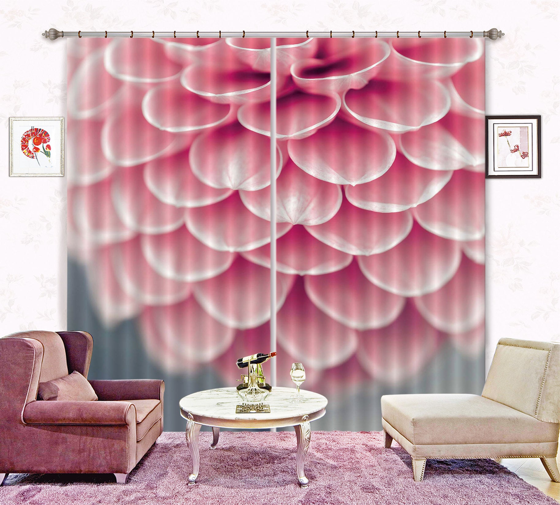 3D Petal Art 6332 Assaf Frank Curtain Curtains Drapes