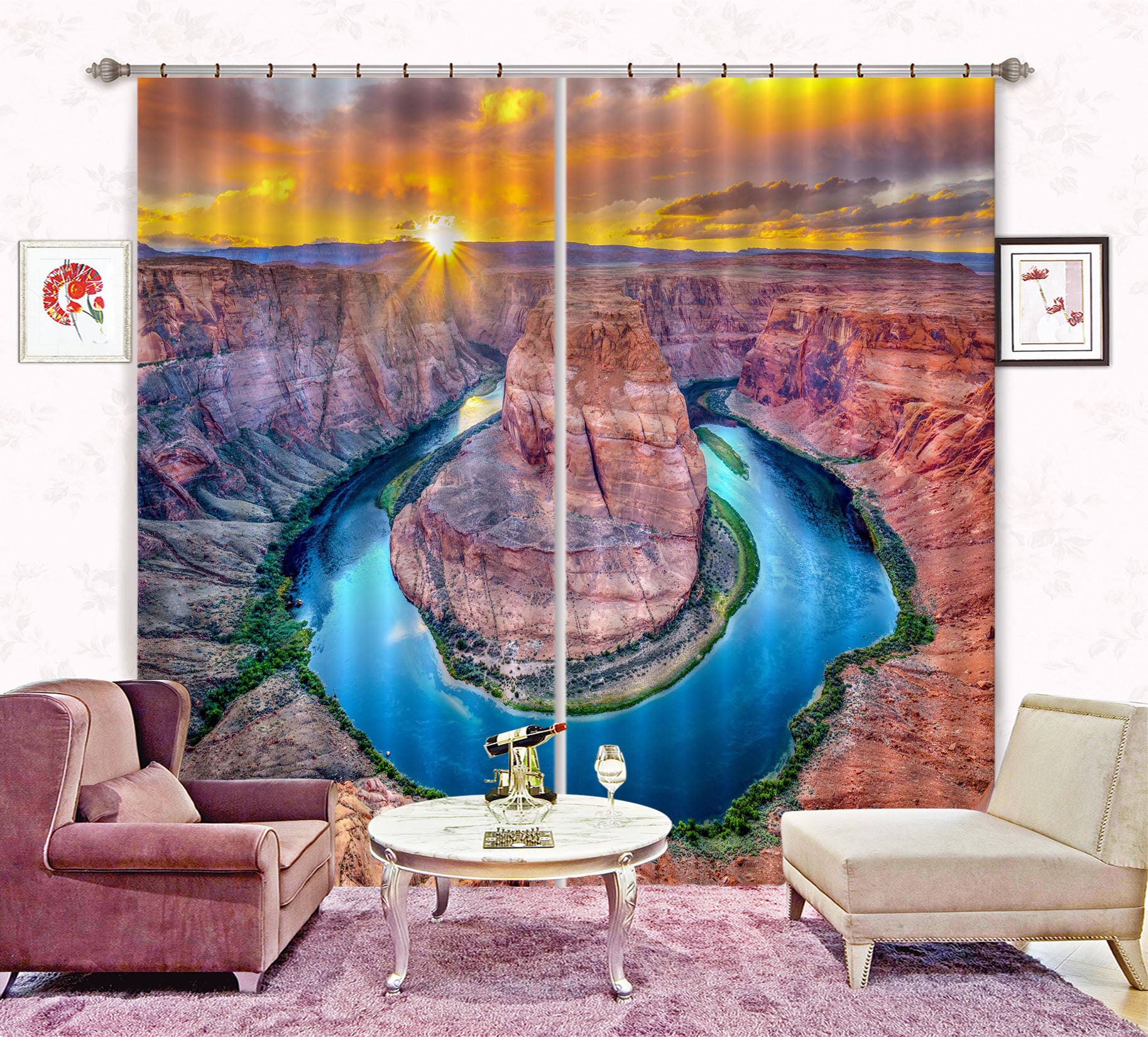 3D Mountain Peak 084 Marco Carmassi Curtain Curtains Drapes