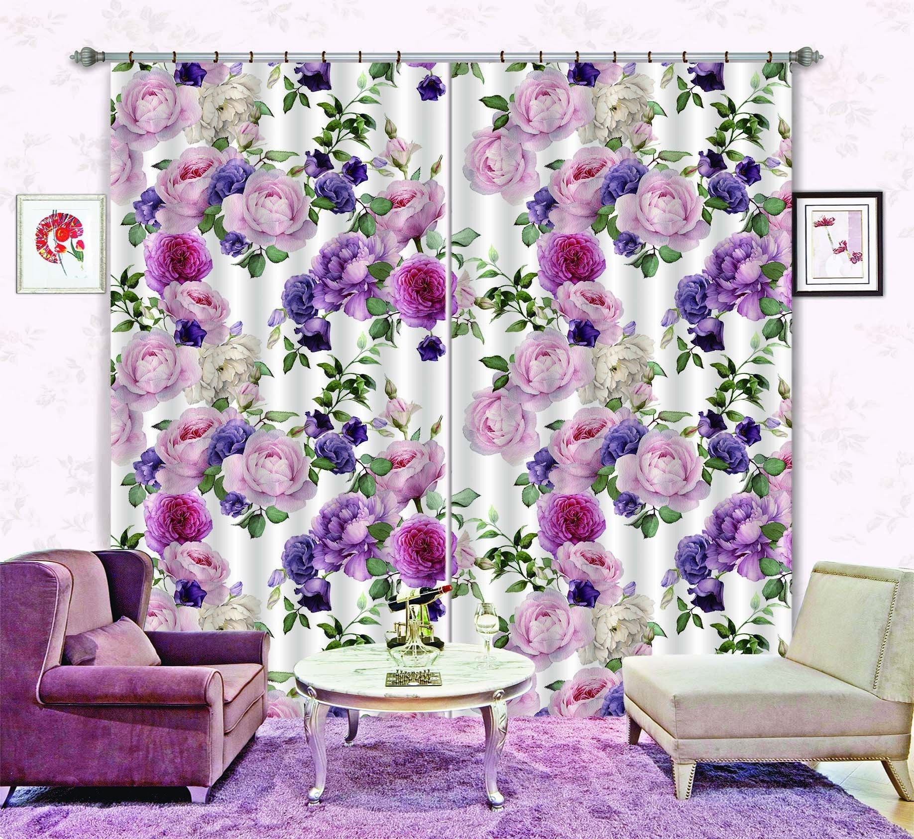 3D Camellias 475 Beach Curtains Drapes Wallpaper AJ Wallpaper 