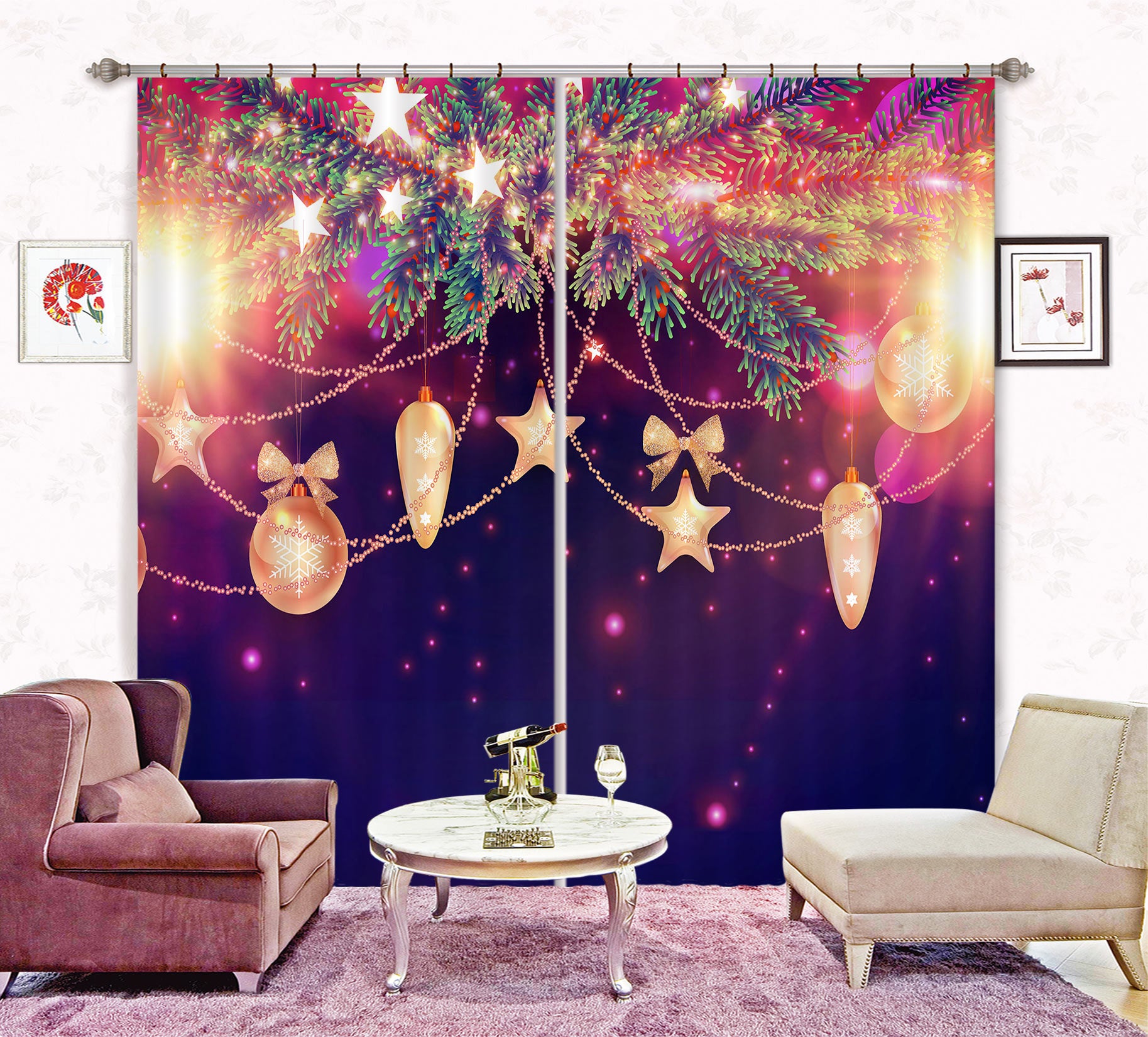 3D String Lights 53093 Christmas Curtains Drapes Xmas