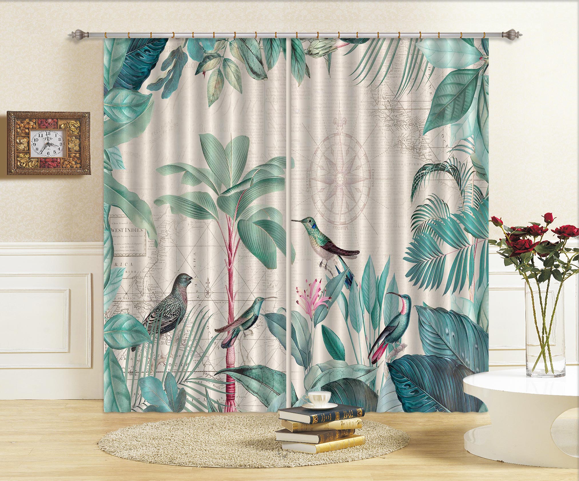 3D Palm Forest 021 Andrea haase Curtain Curtains Drapes