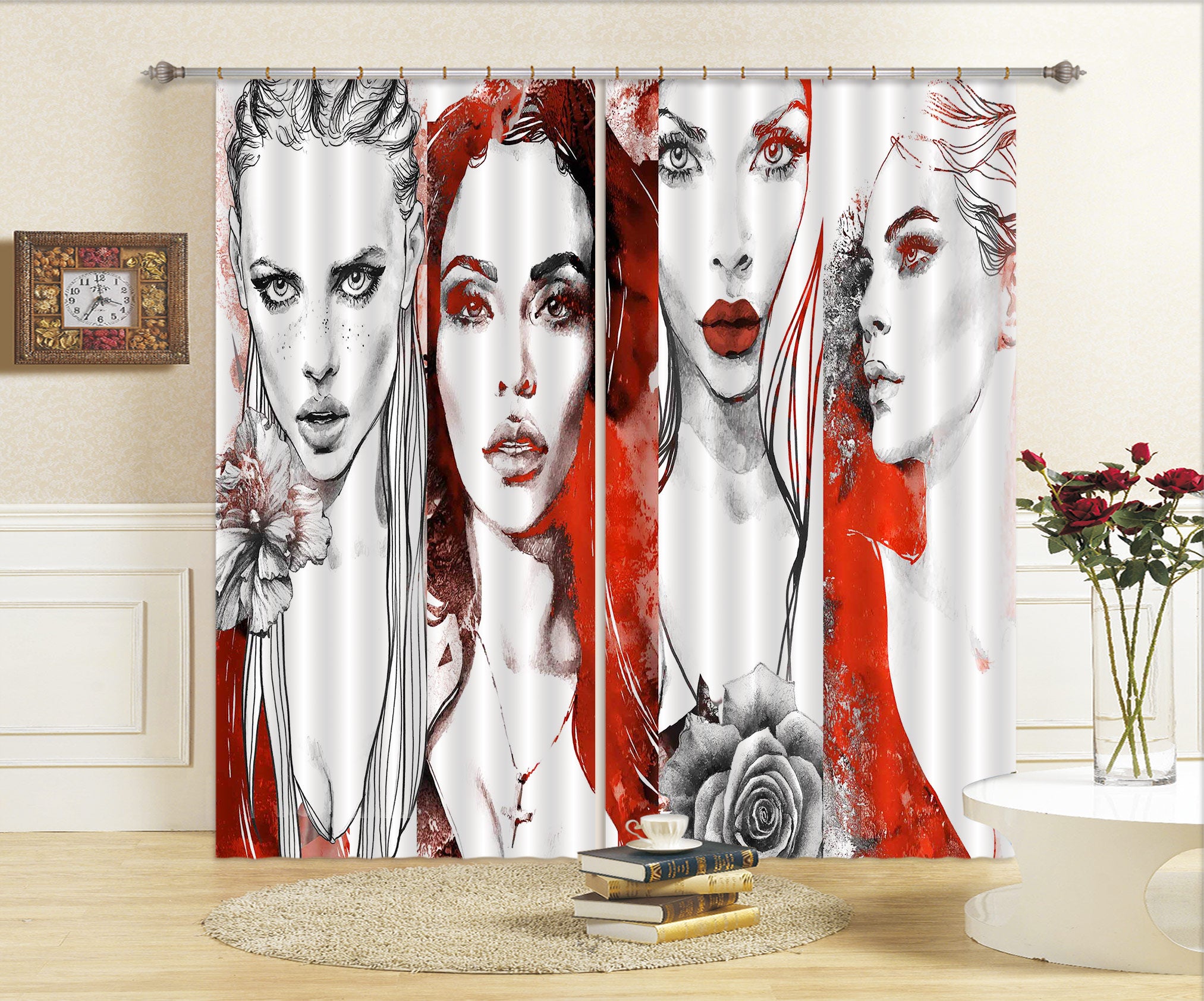 3D Cool Model 023 Curtains Drapes