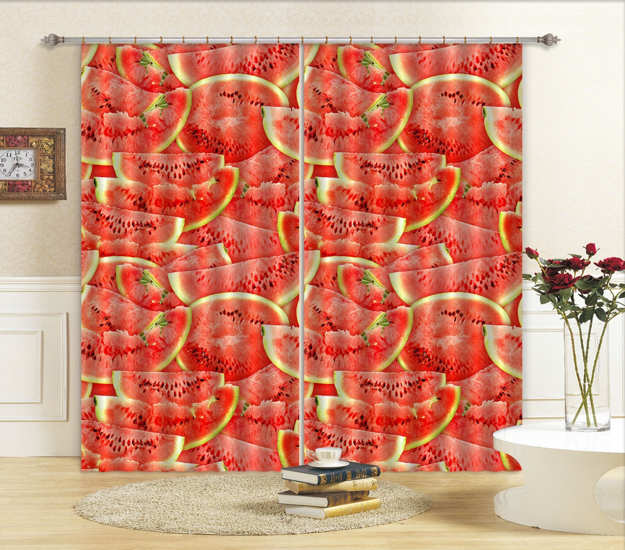 3D Watermelon Slices 150 Curtains Drapes Wallpaper AJ Wallpaper 