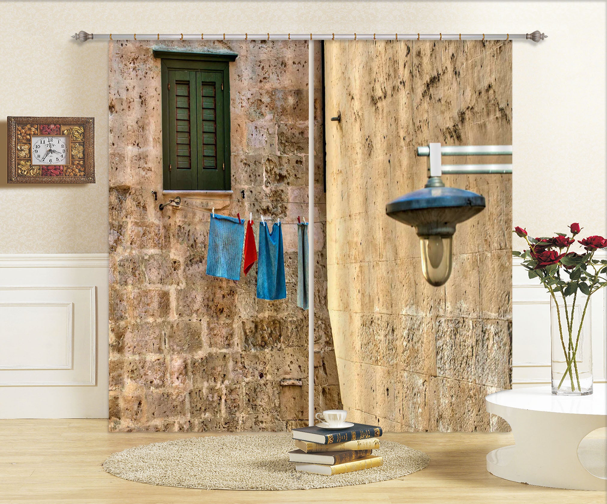 3D Bricks Stacked 043 Marco Carmassi Curtain Curtains Drapes