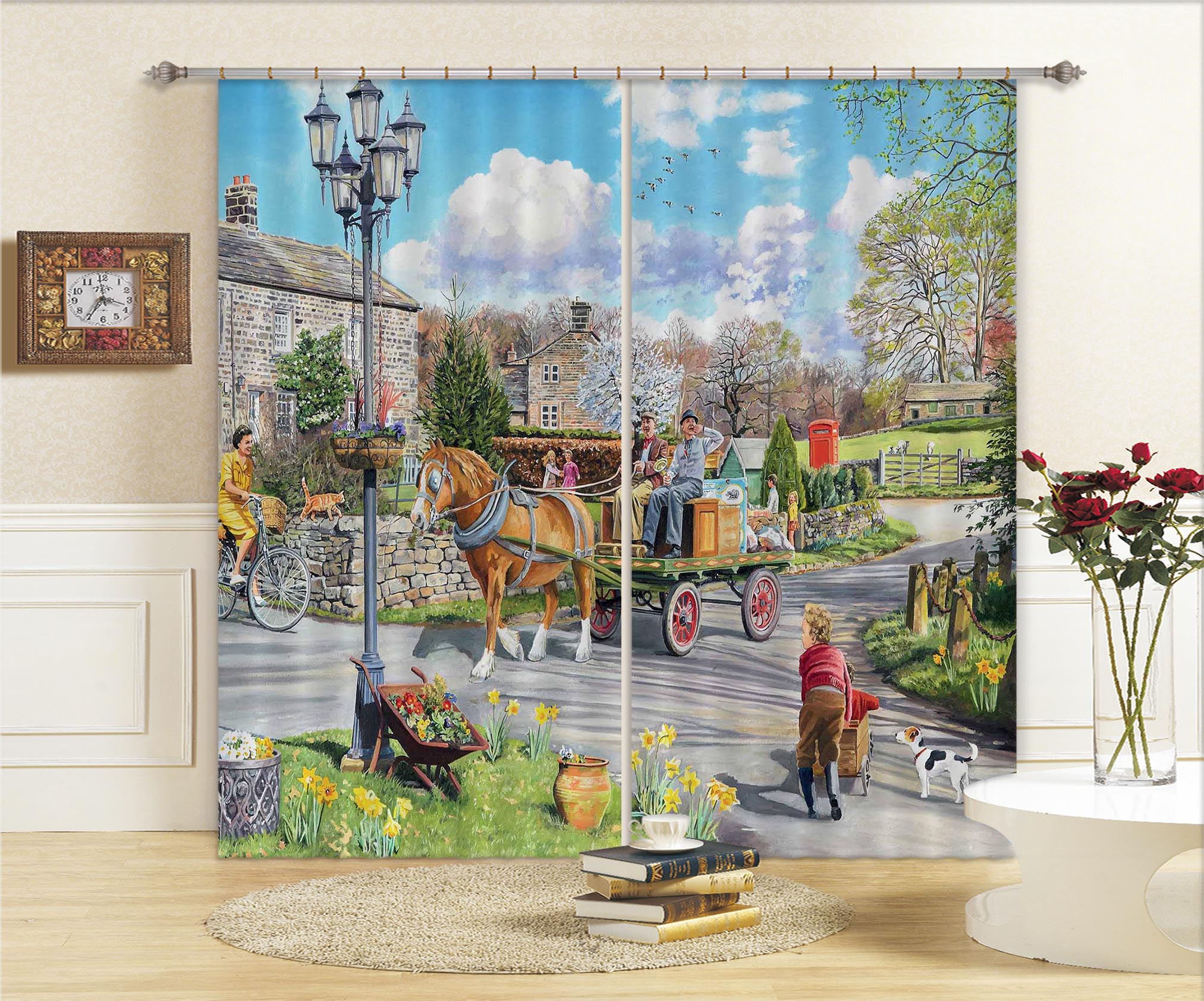 3D Carriage 088 Trevor Mitchell Curtain Curtains Drapes