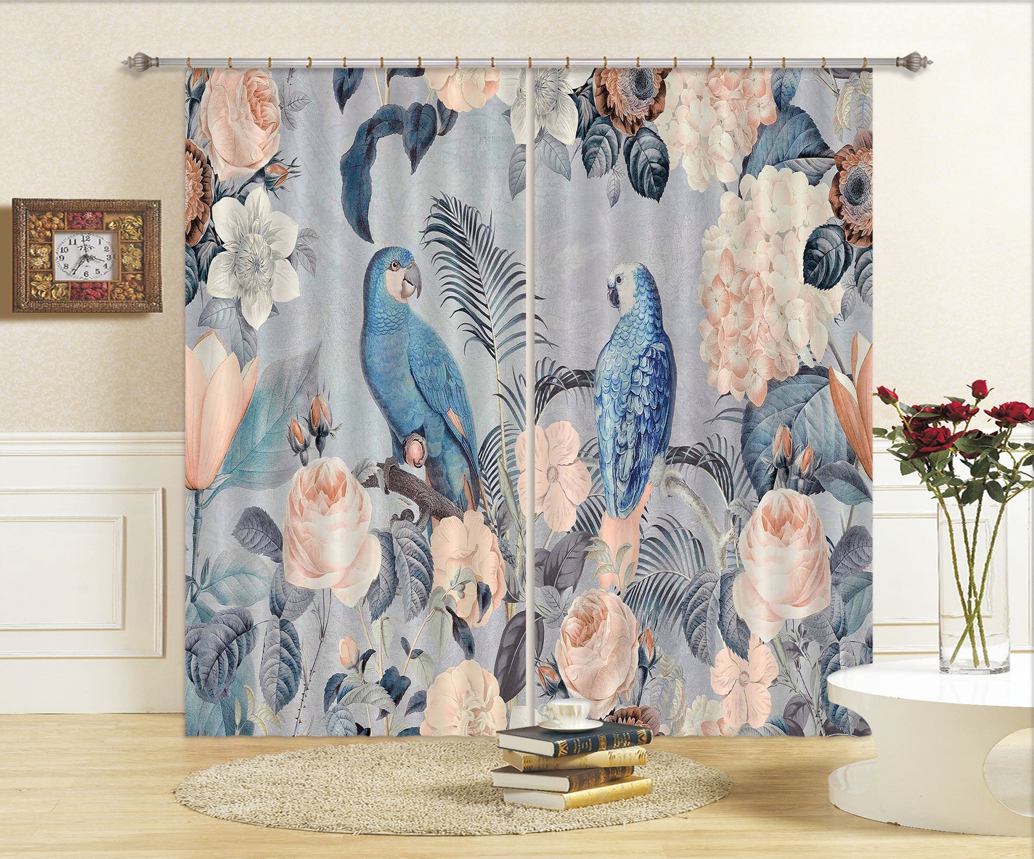 3D Bird Friends 069 Andrea haase Curtain Curtains Drapes Wallpaper AJ Wallpaper 