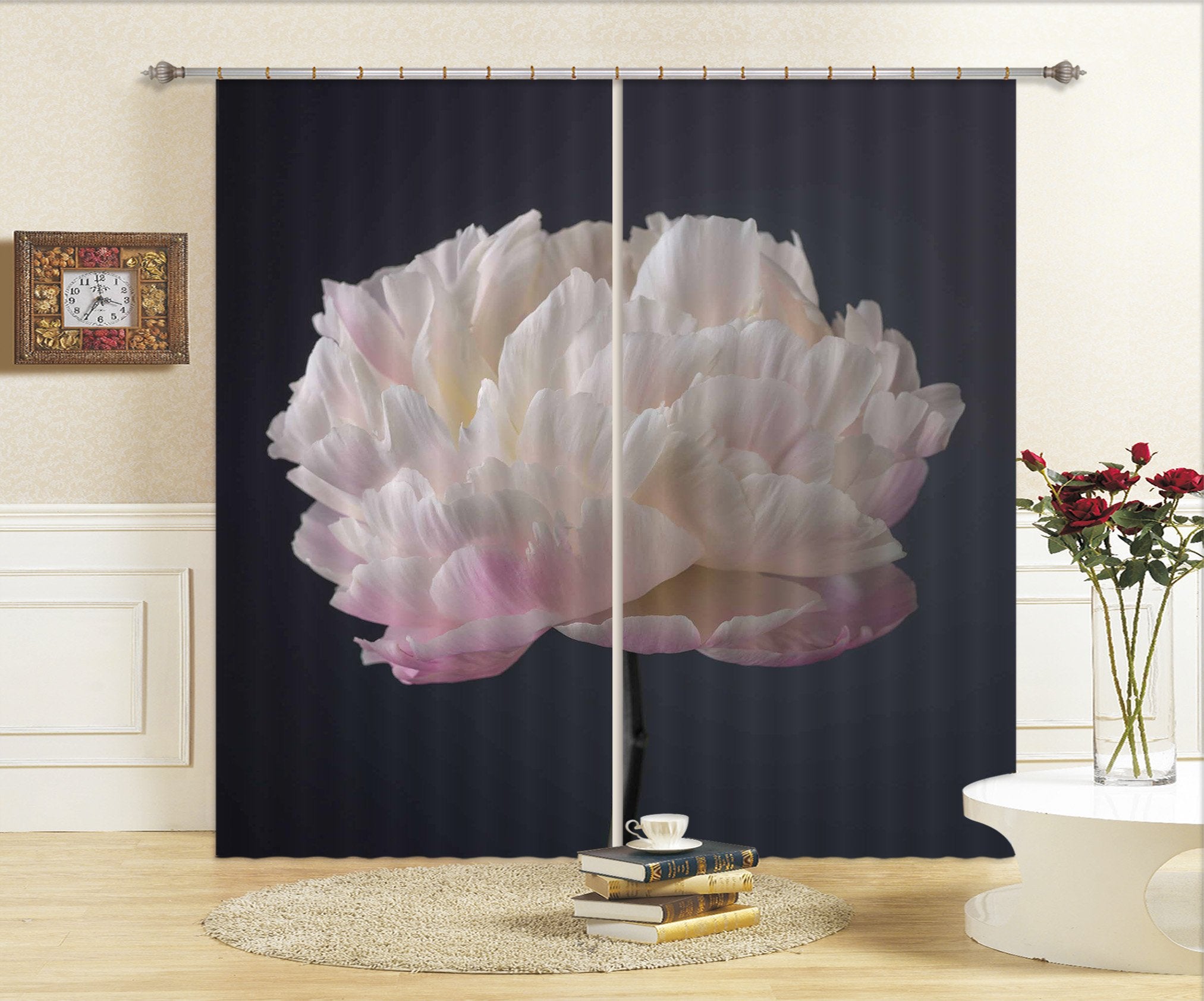 3D Beautiful Flowers 014 TAssaf Frank Curtain Curtains Drapes Wallpaper AJ Wallpaper 