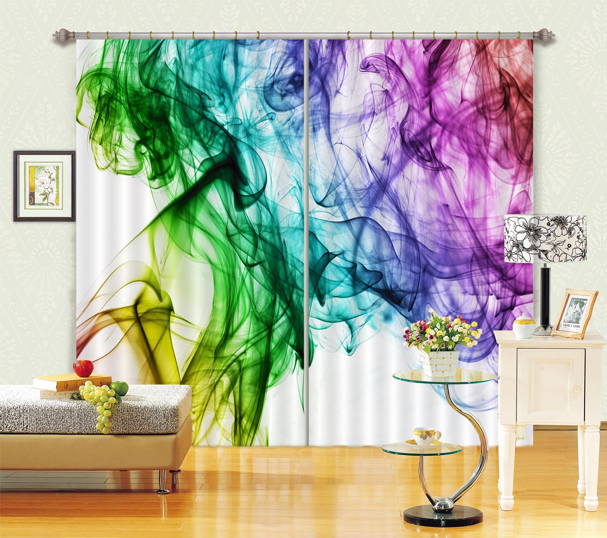 3D Color Graffiti 838 Curtains Drapes