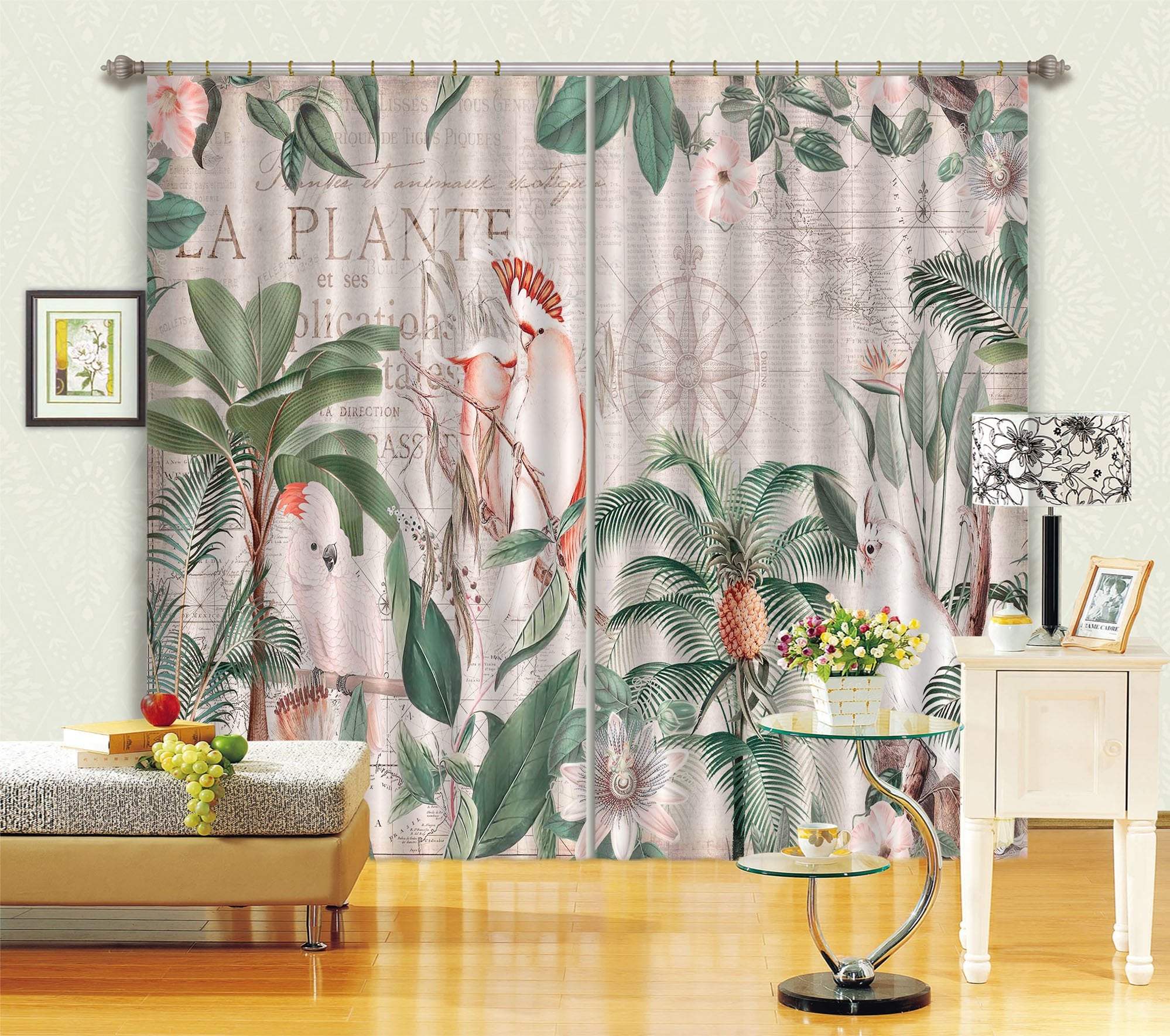 3D Bird Forest 081 Andrea haase Curtain Curtains Drapes Wallpaper AJ Wallpaper 