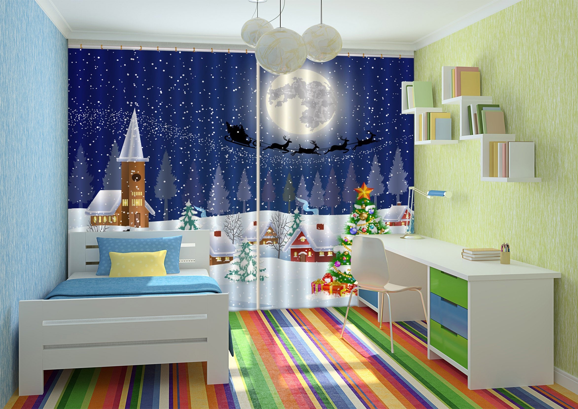 3D Merry Christmas 640 Curtains Drapes Wallpaper AJ Wallpaper 