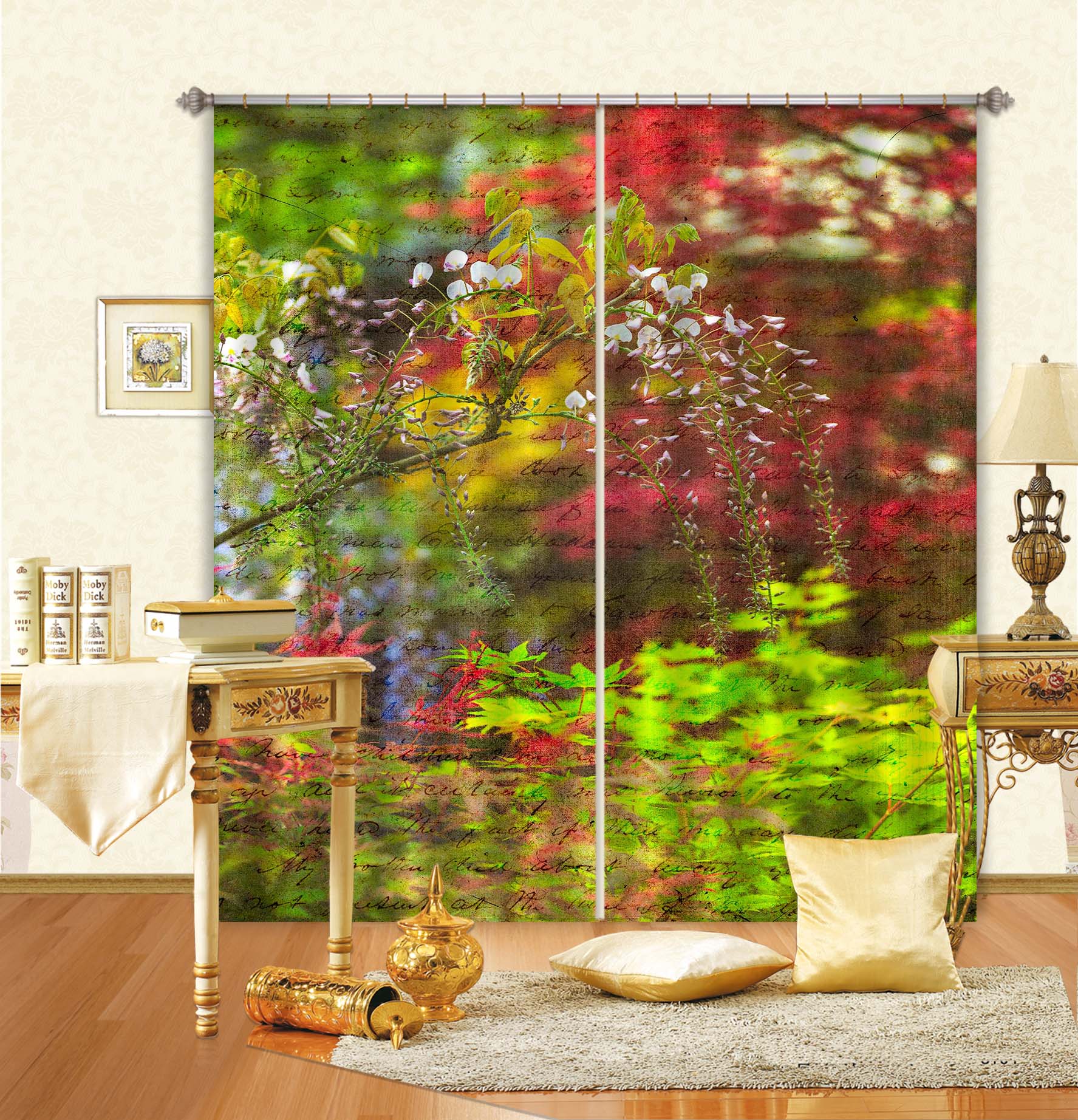 3D Spring Flower 009 Assaf Frank Curtain Curtains Drapes