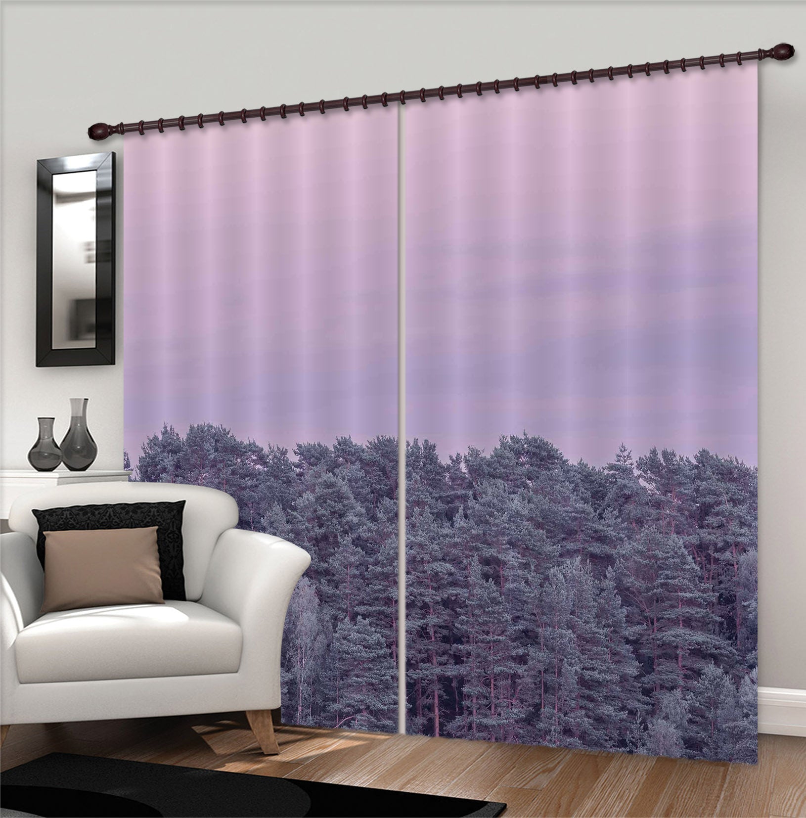 3D Sky Pine 6397 Assaf Frank Curtain Curtains Drapes