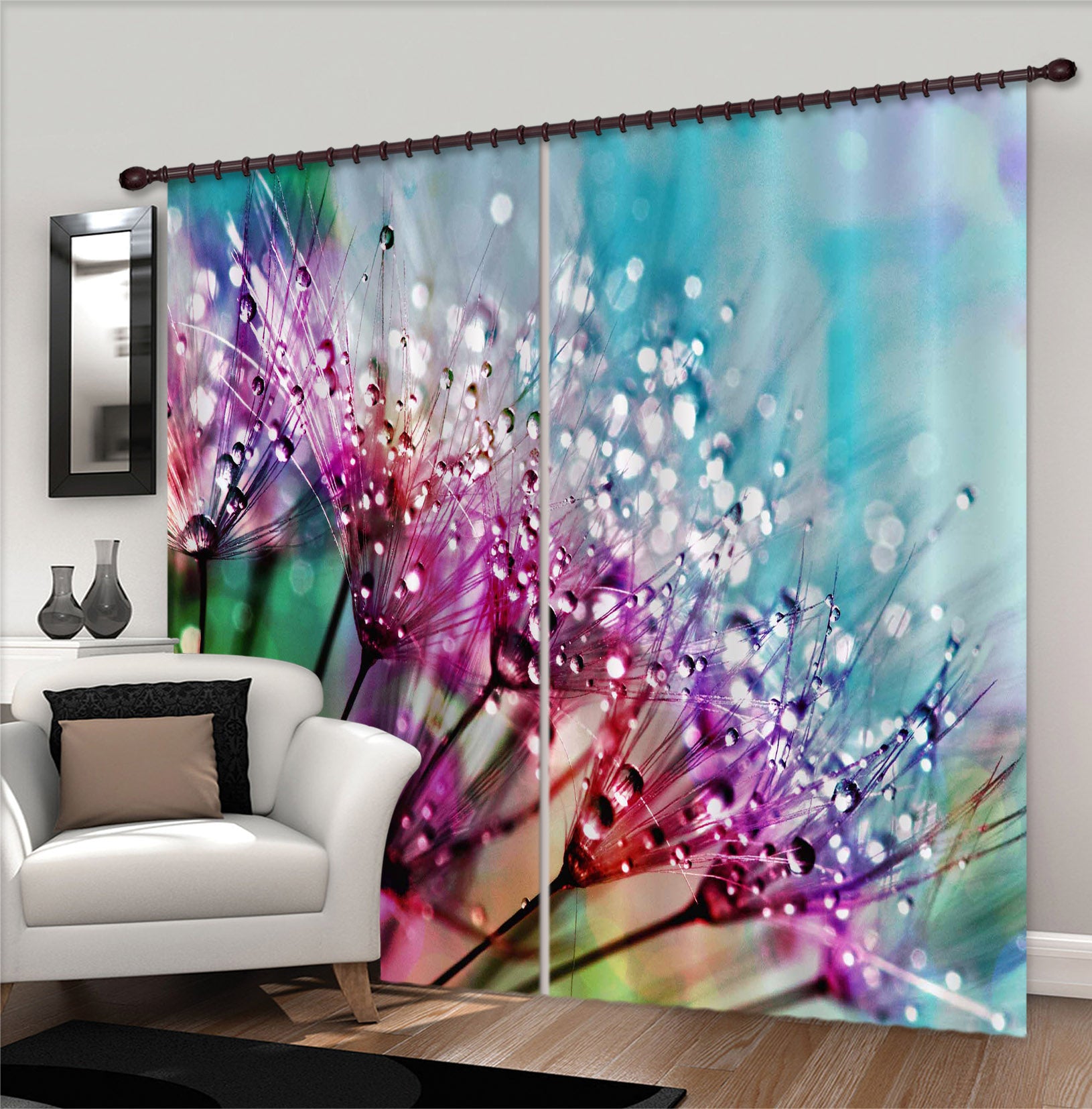 3D Morning Dew 829 Curtains Drapes