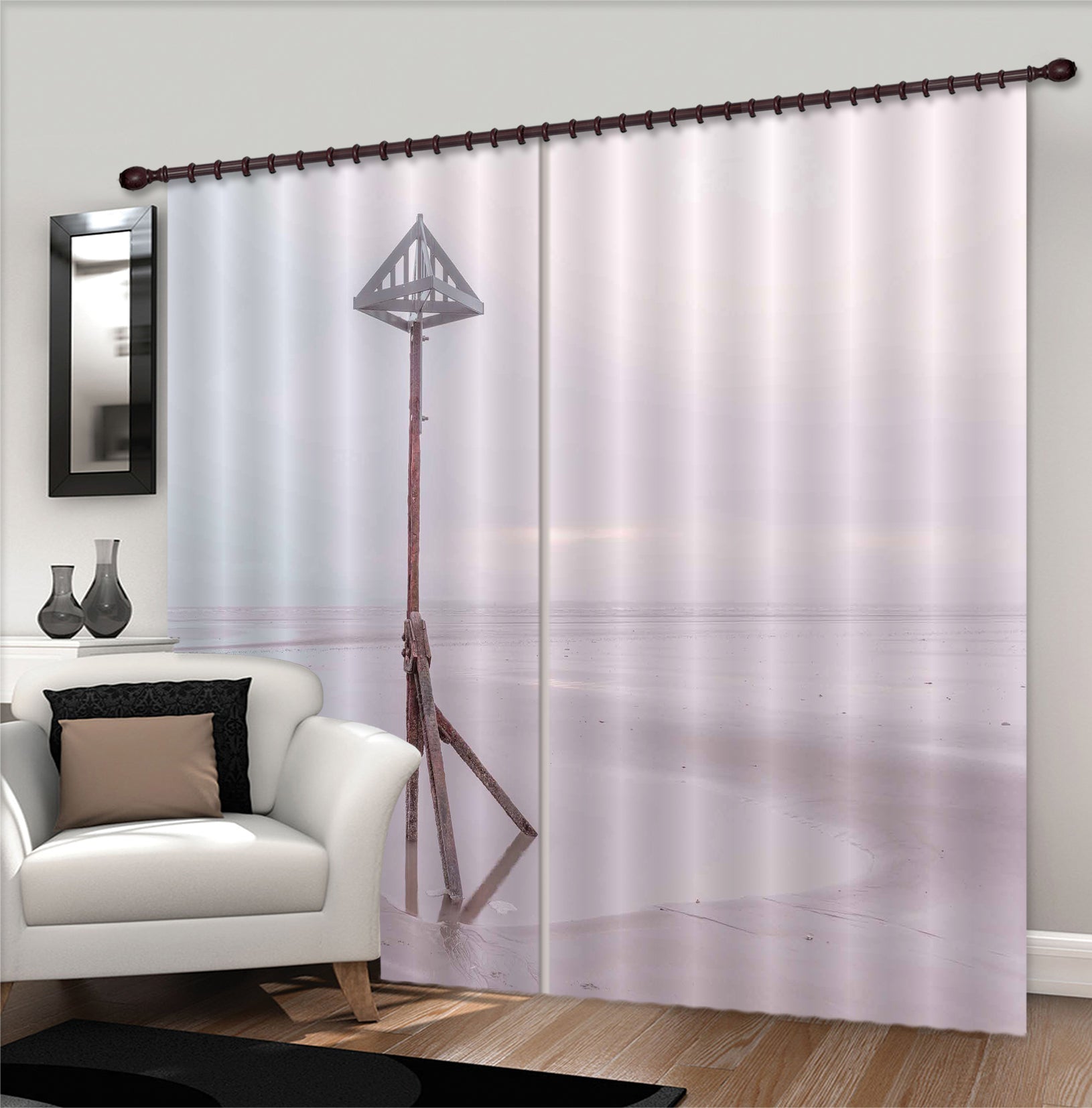 3D Beach Water 096 Assaf Frank Curtain Curtains Drapes