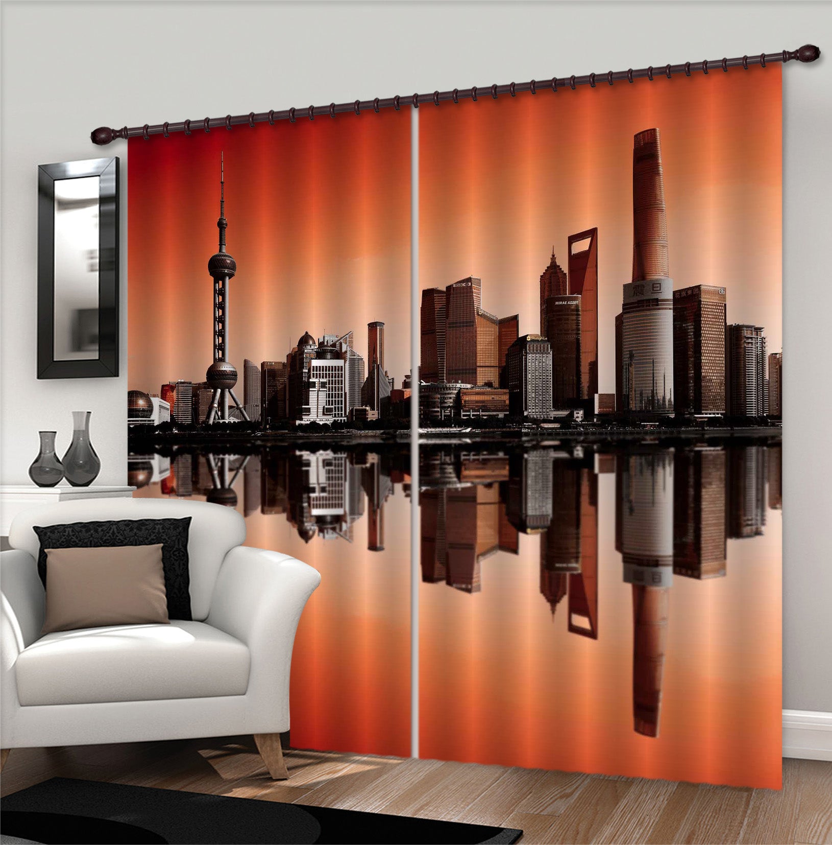 3D Waterside City 068 Marco Carmassi Curtain Curtains Drapes