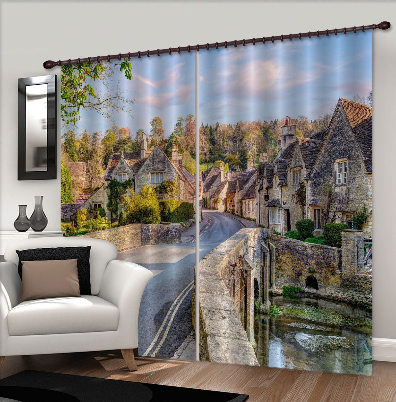 3D Rural Roads 6382 Assaf Frank Curtain Curtains Drapes